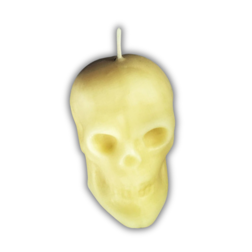 Beeswax Skull Spell Candle - Large