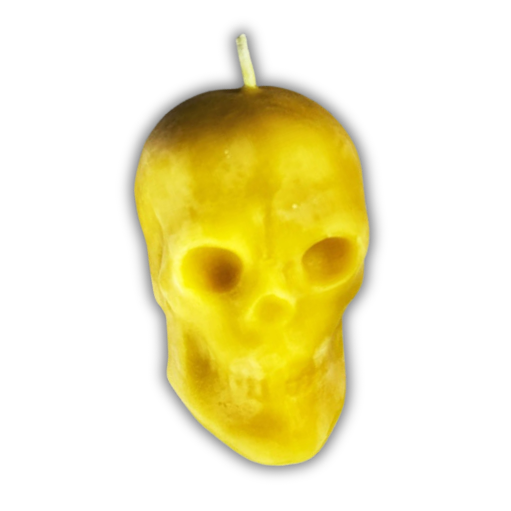 Beeswax Skull Spell Candle - Large