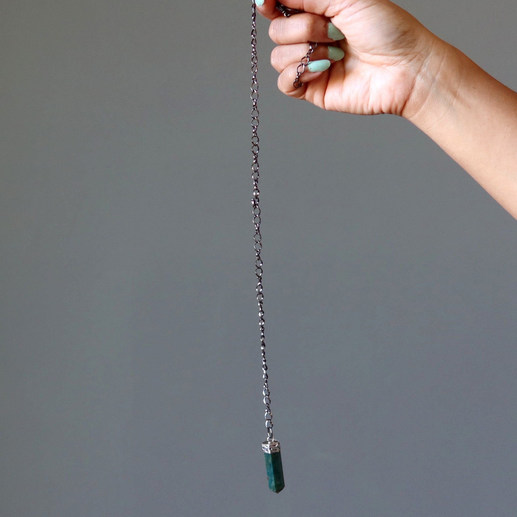 Bloodstone Necklace Pendulum On the Go Point
