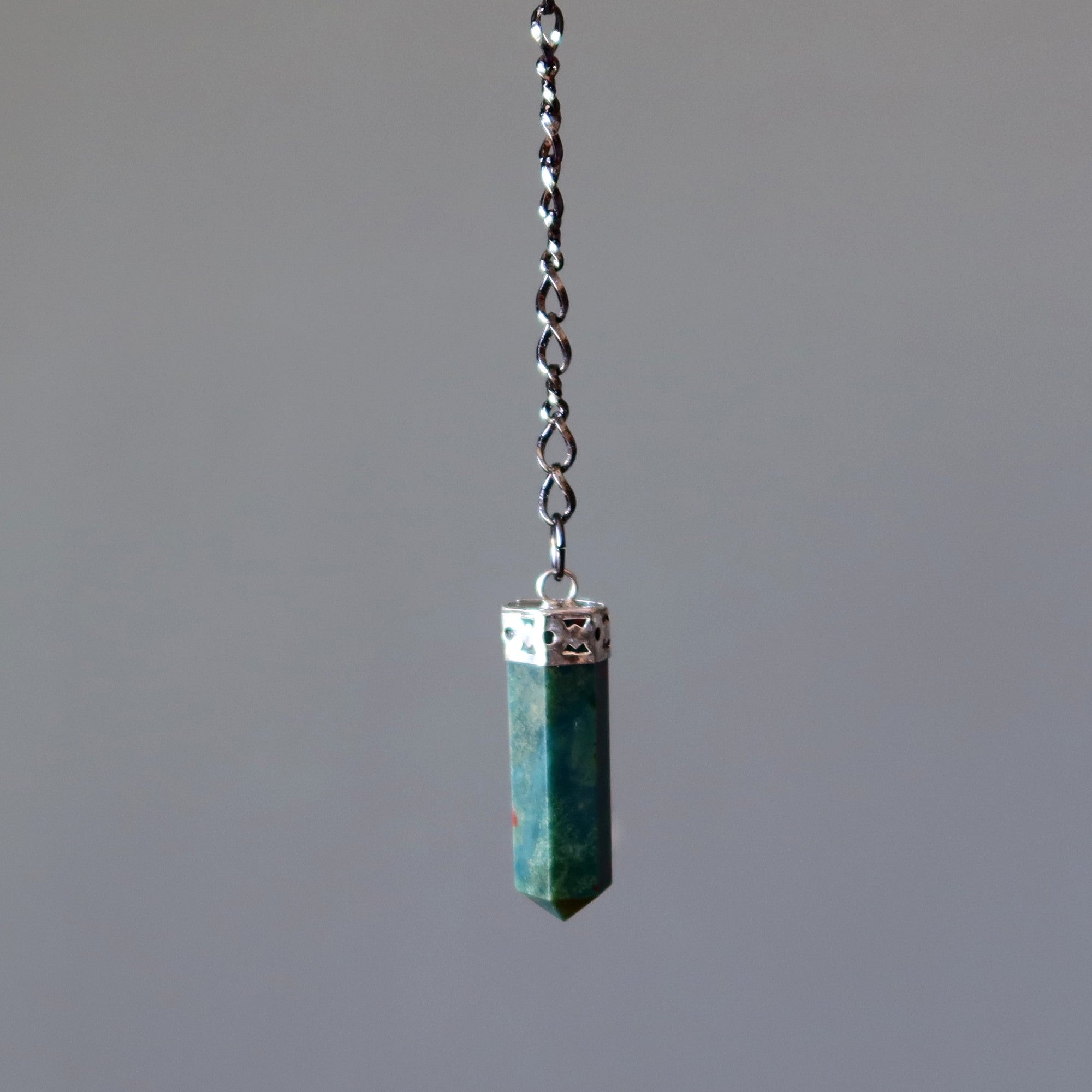 Bloodstone Necklace Pendulum On the Go Point