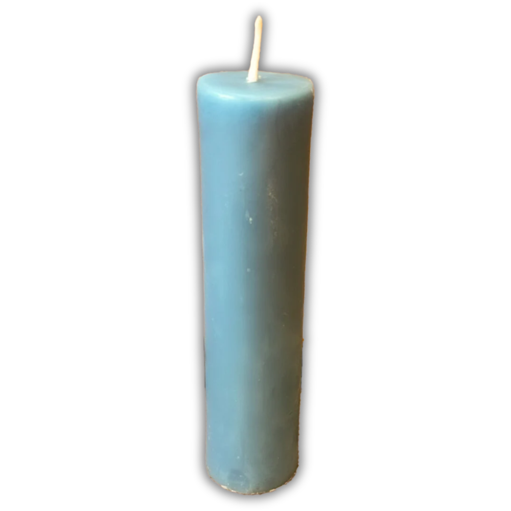 Blue Beeswax Vigil Candle
