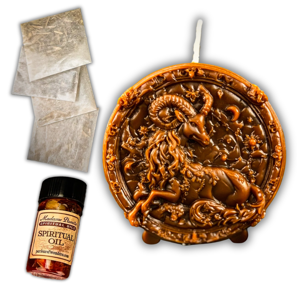 Capricorn Power Zodiac Candle Spell Kit