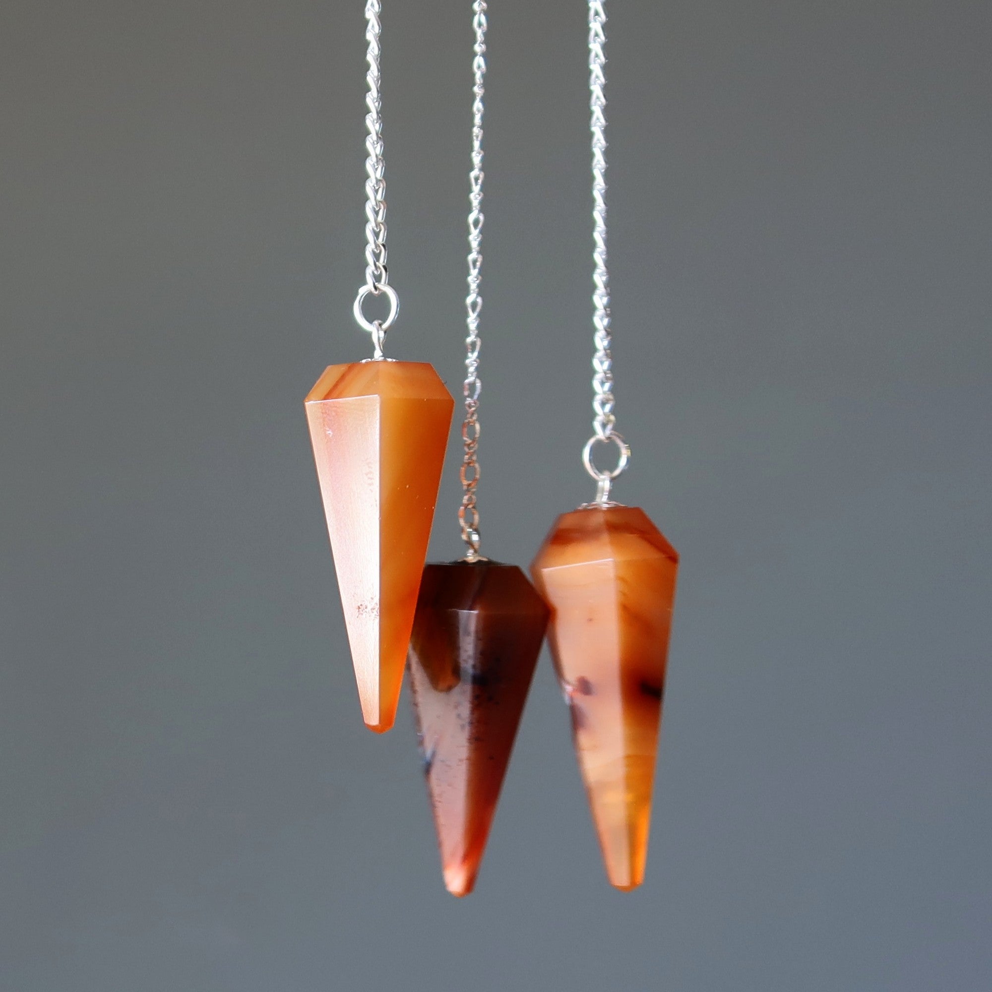 Carnelian Pendulum Relationship Point Dowsing Stone
