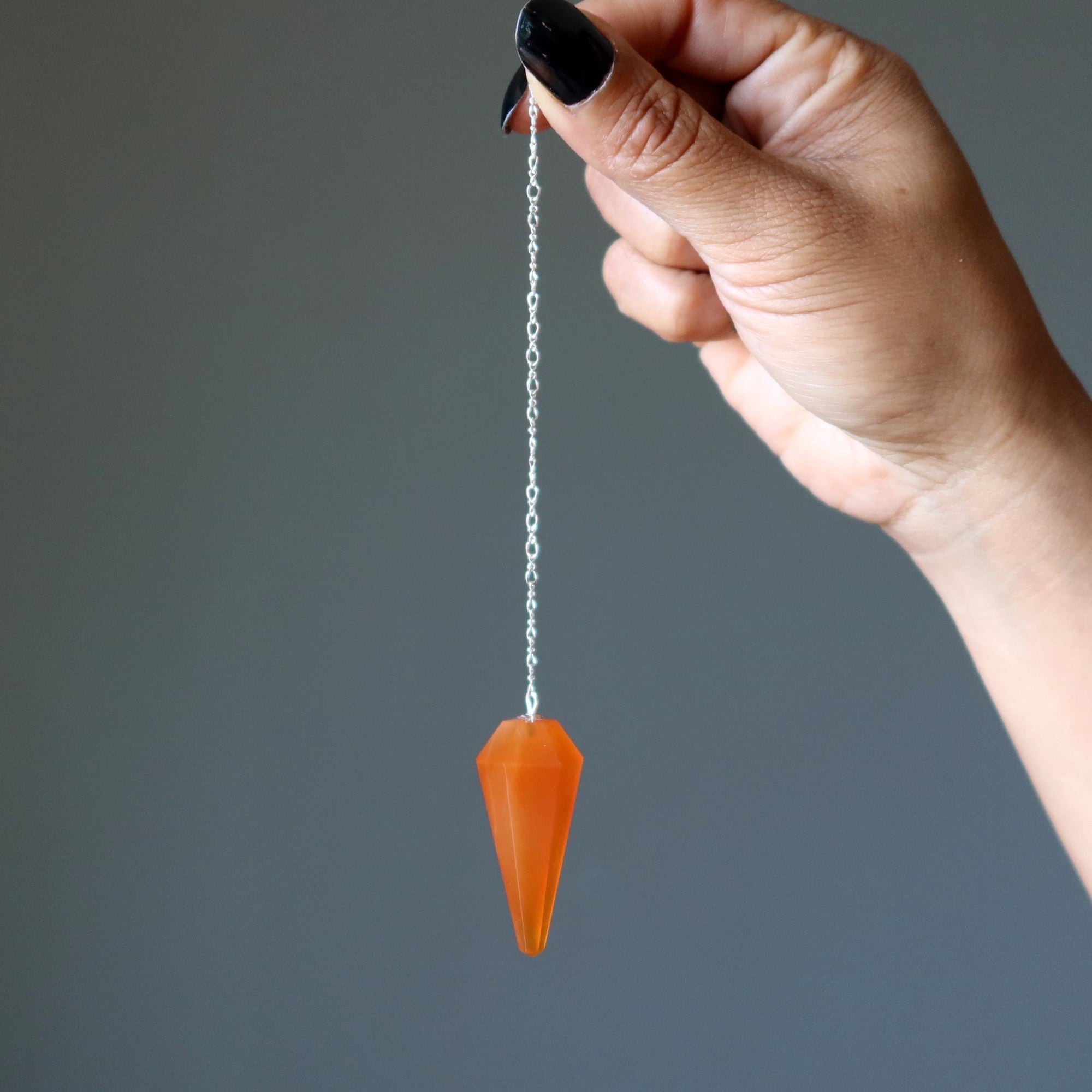 Carnelian Pendulum Relationship Point Dowsing Stone