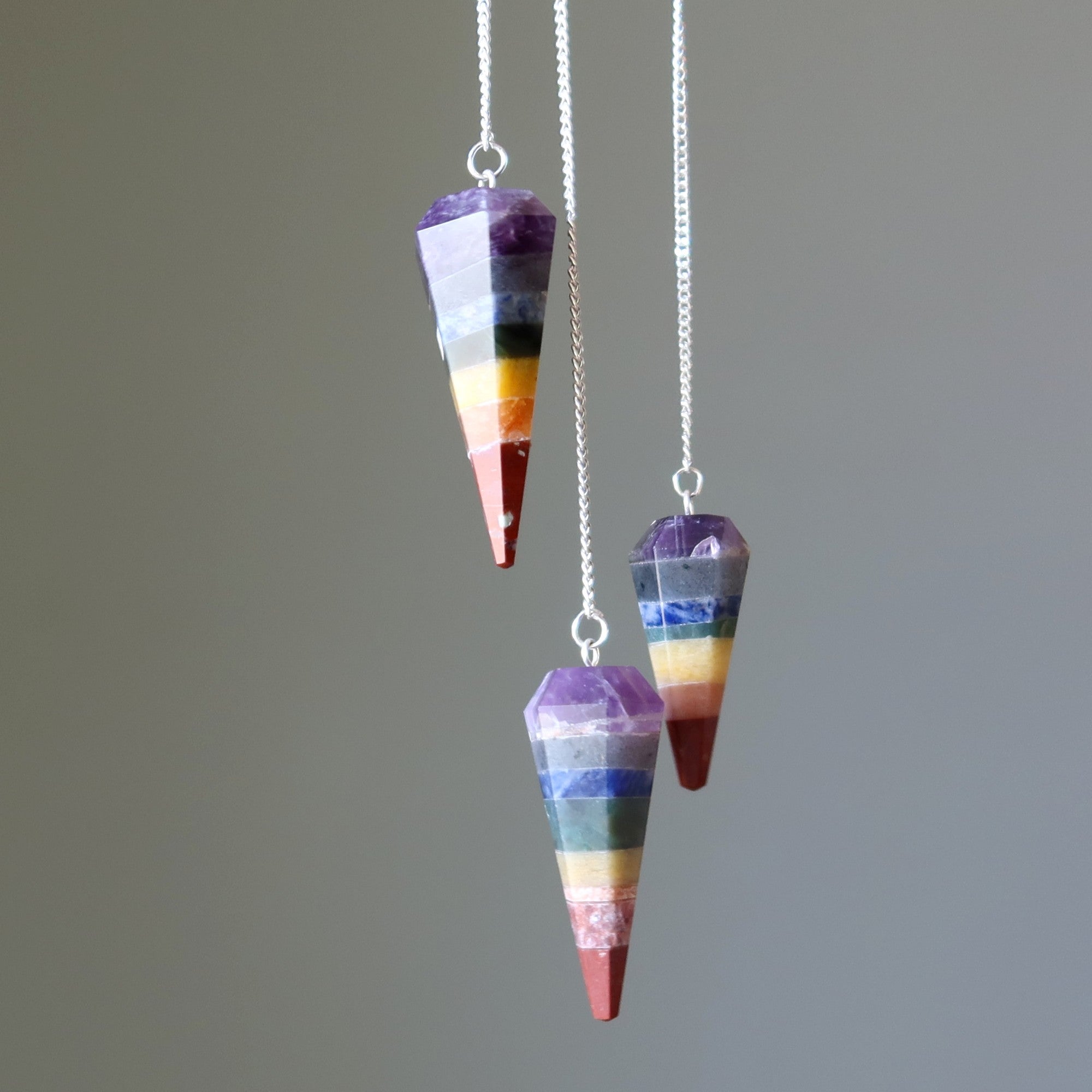 Chakra Pendulum 7 Layer Crystal Total Reiki Healing