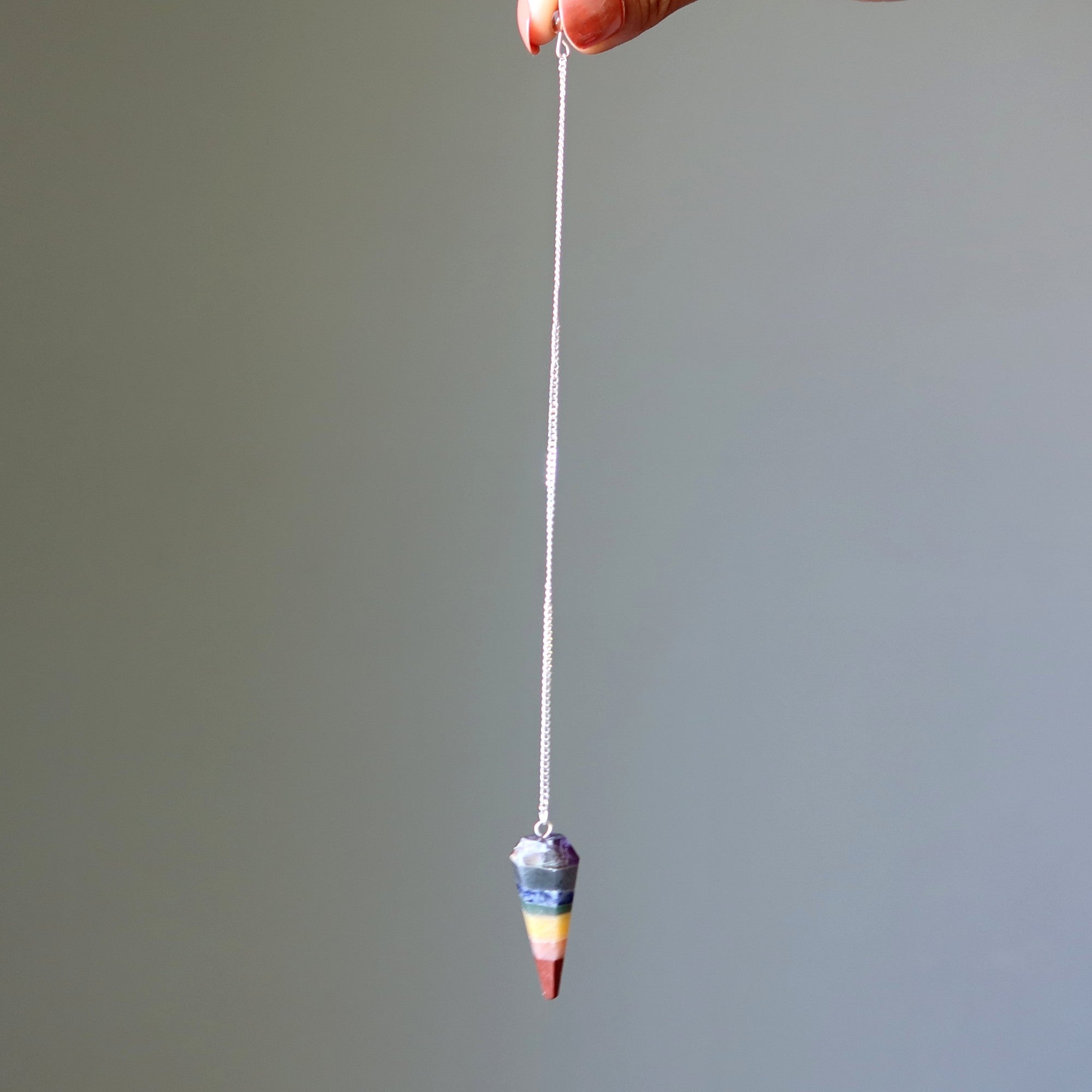 Chakra Pendulum 7 Layer Crystal Total Reiki Healing