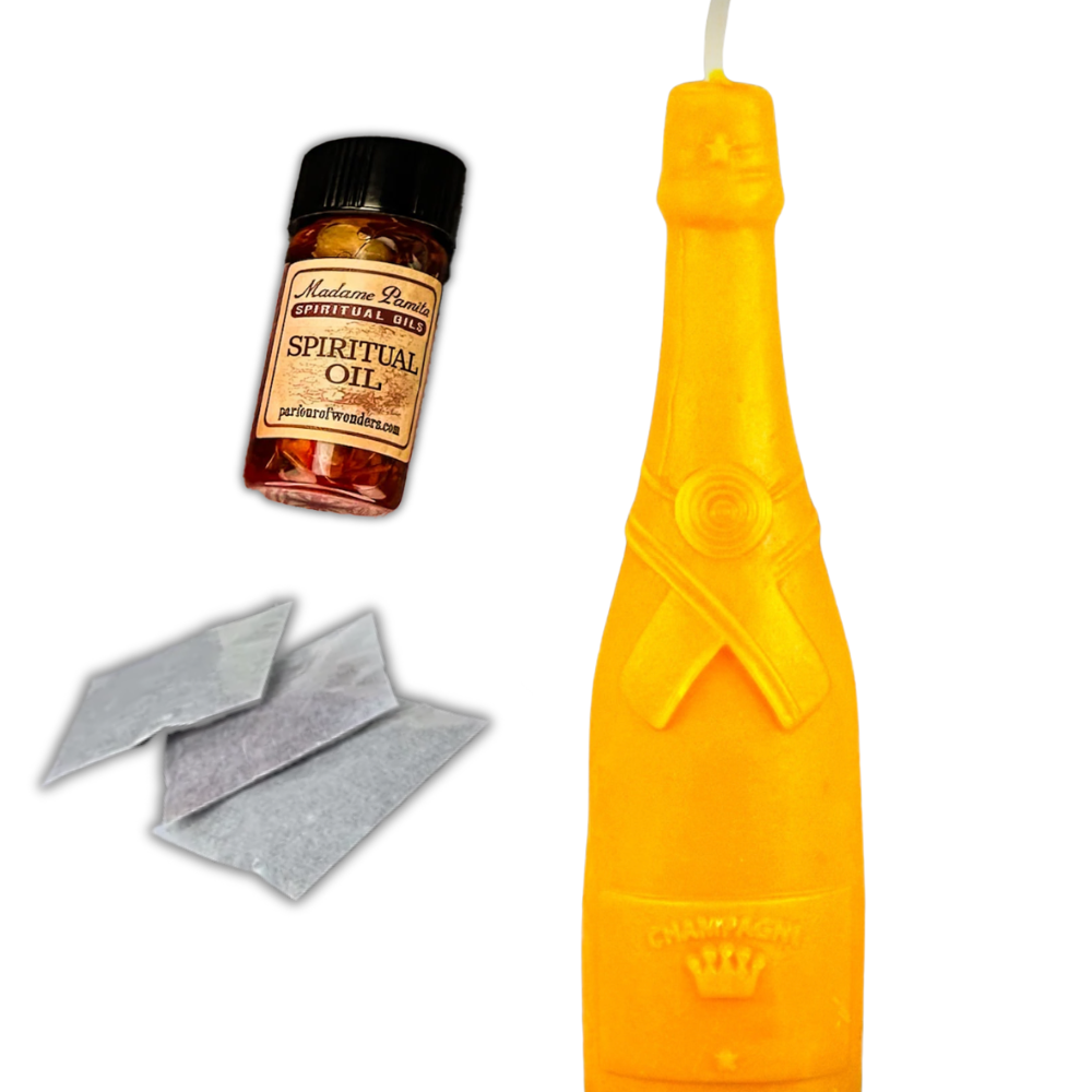 Champagne Celebration Candle Spell Kit - Success & Luxury Manifestation