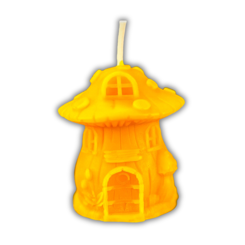 Beeswax Cleansing Mushroom Fairy Hut Candle