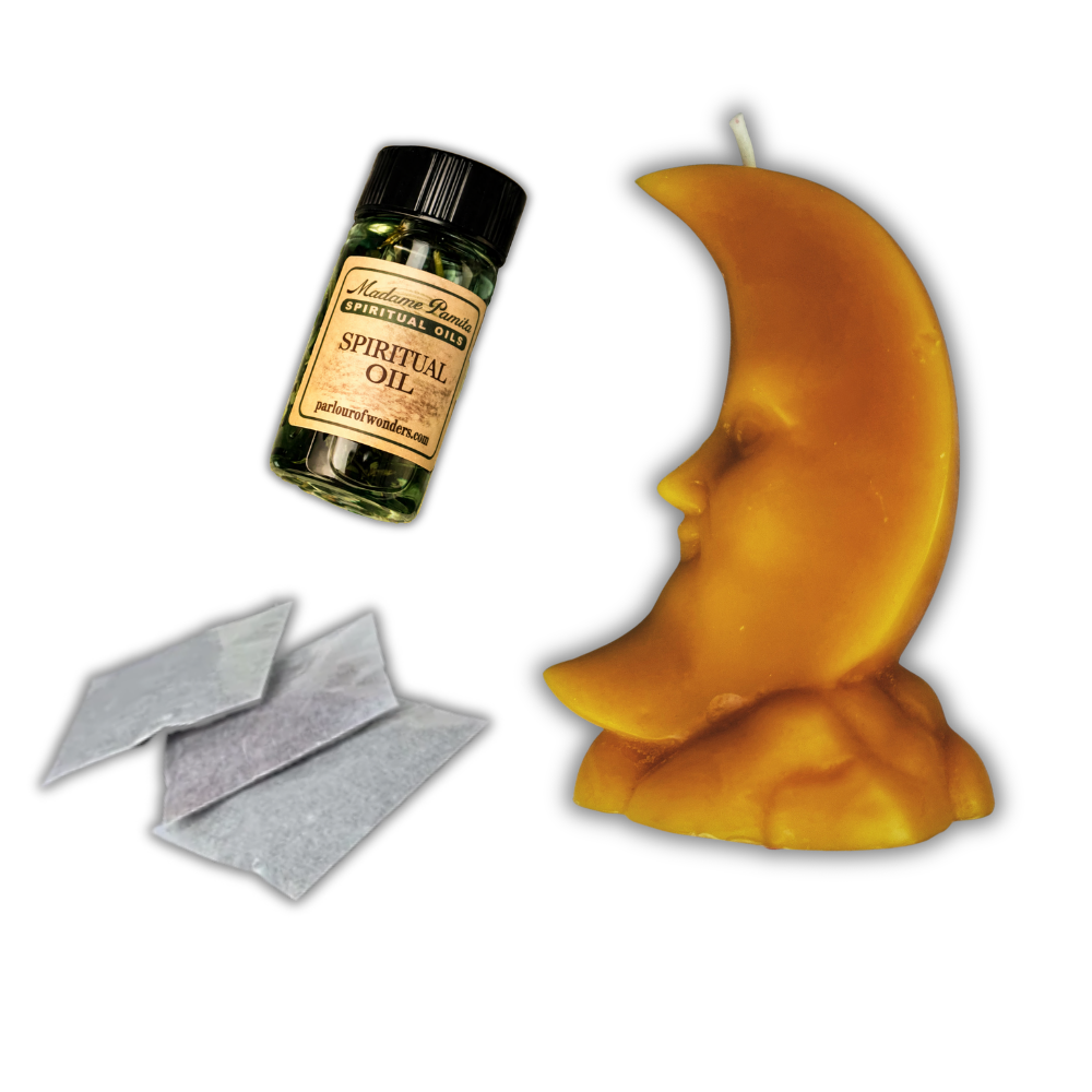Crescent Moon Candle Spell Kit - Lunar Magic & Manifestation