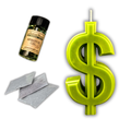 Dollar Sign Candle Spell Kit - Wealth & Luxury Magic