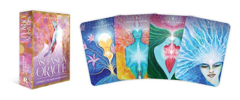 Ascension Oracle - 36 Lightworker & Spiritual Ascension Cards by Nari Anastarsia, Frequency Raising & Consciousness Expansion Deck