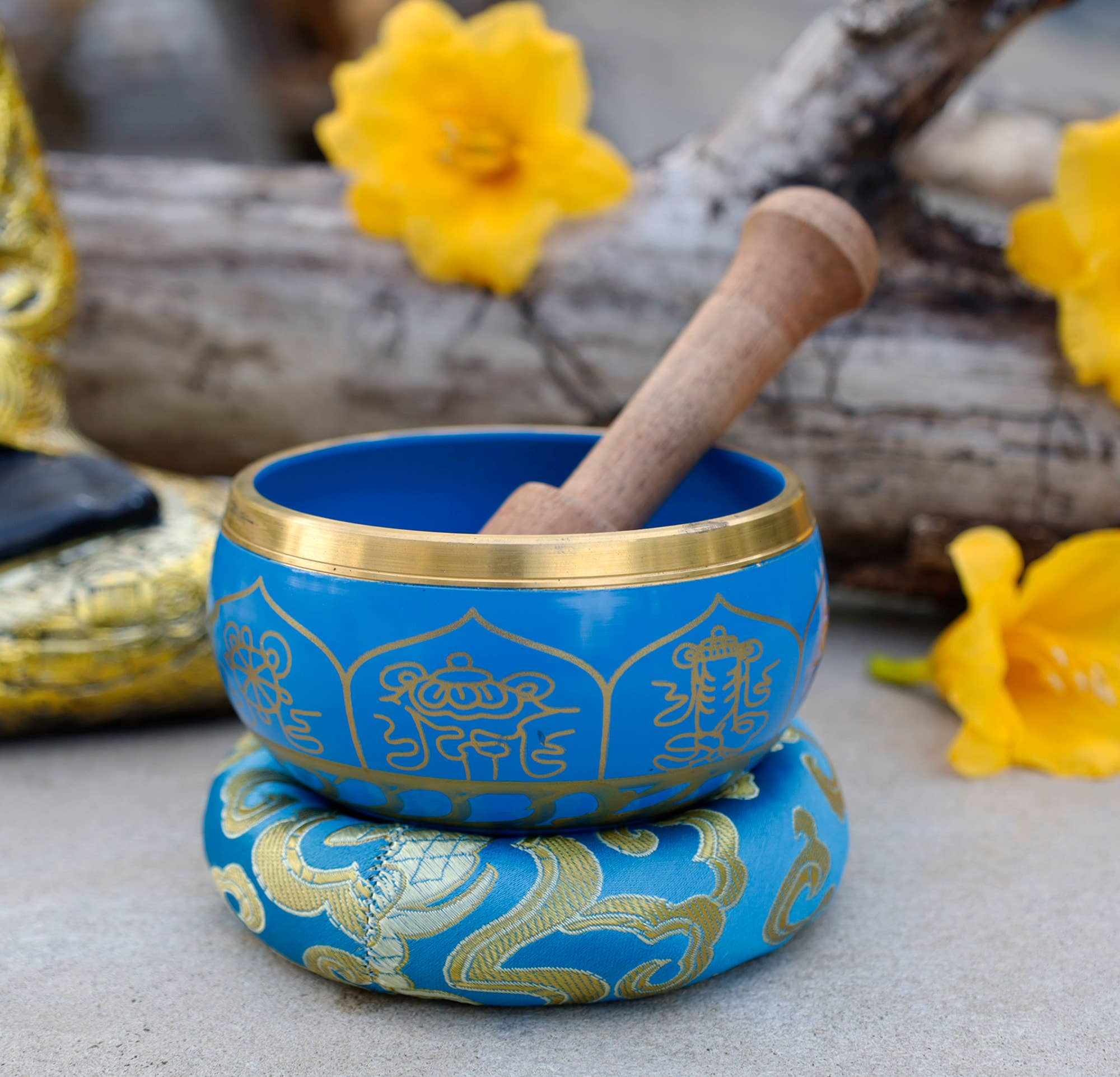 8 Lucky Symbols Tibetan Singing Bowl