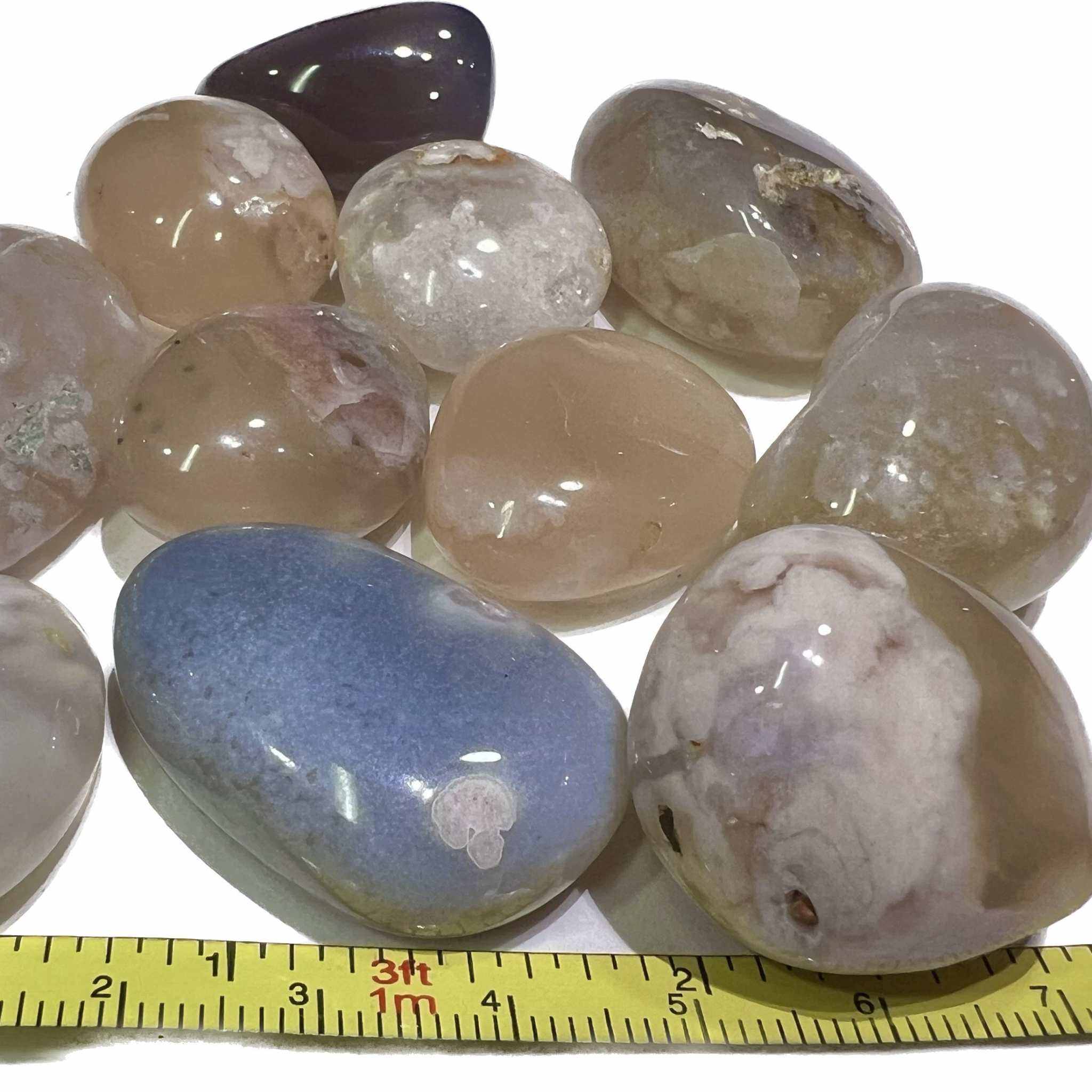 Flower Agate Tumbled Pocket Stone