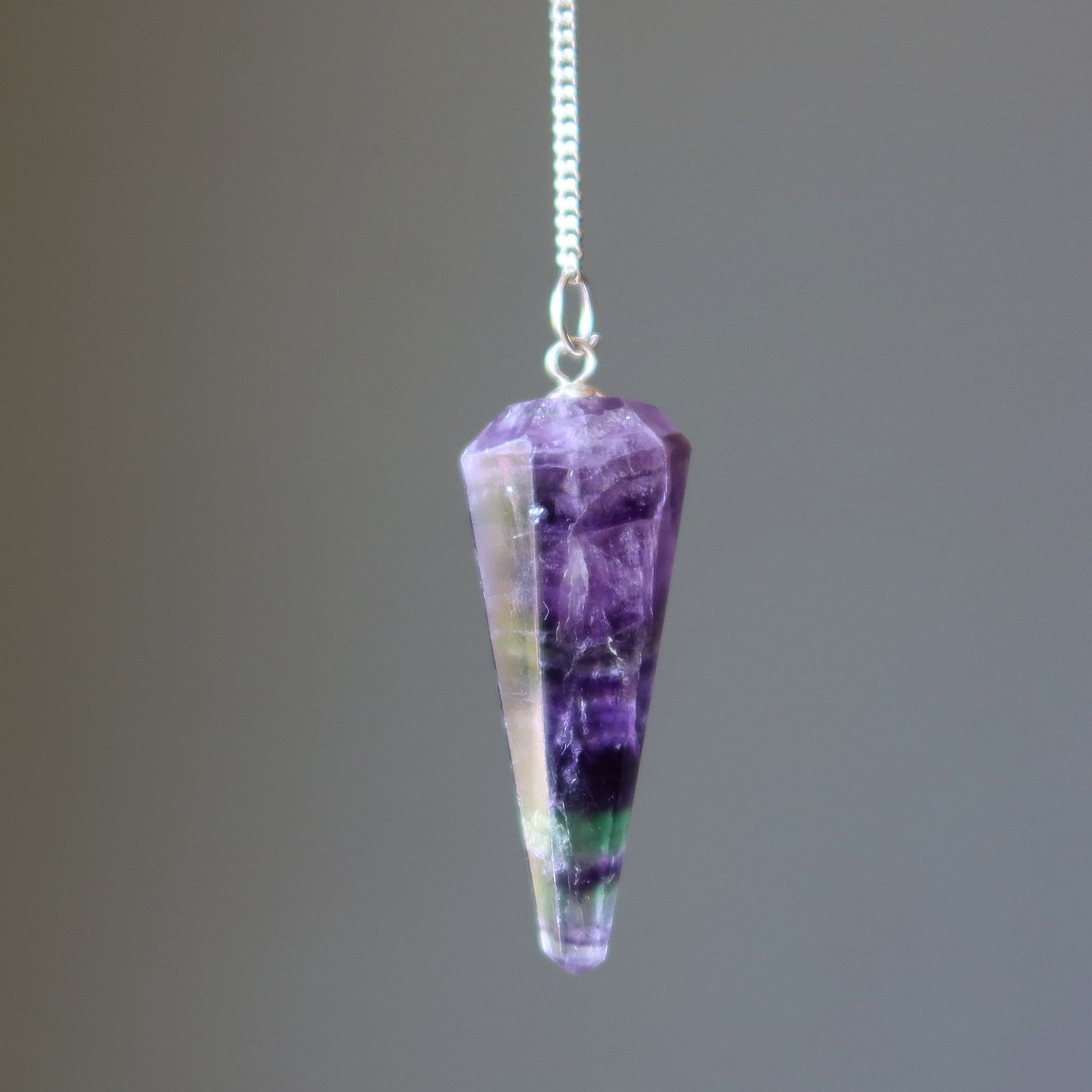 Fluorite Pendulum Purple Green Focus Crystal
