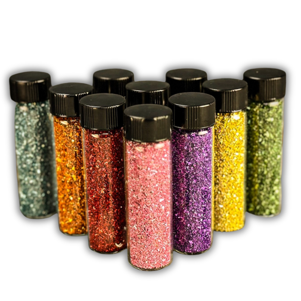 Full Collection of Old-Fashioned Real Glass Glitter