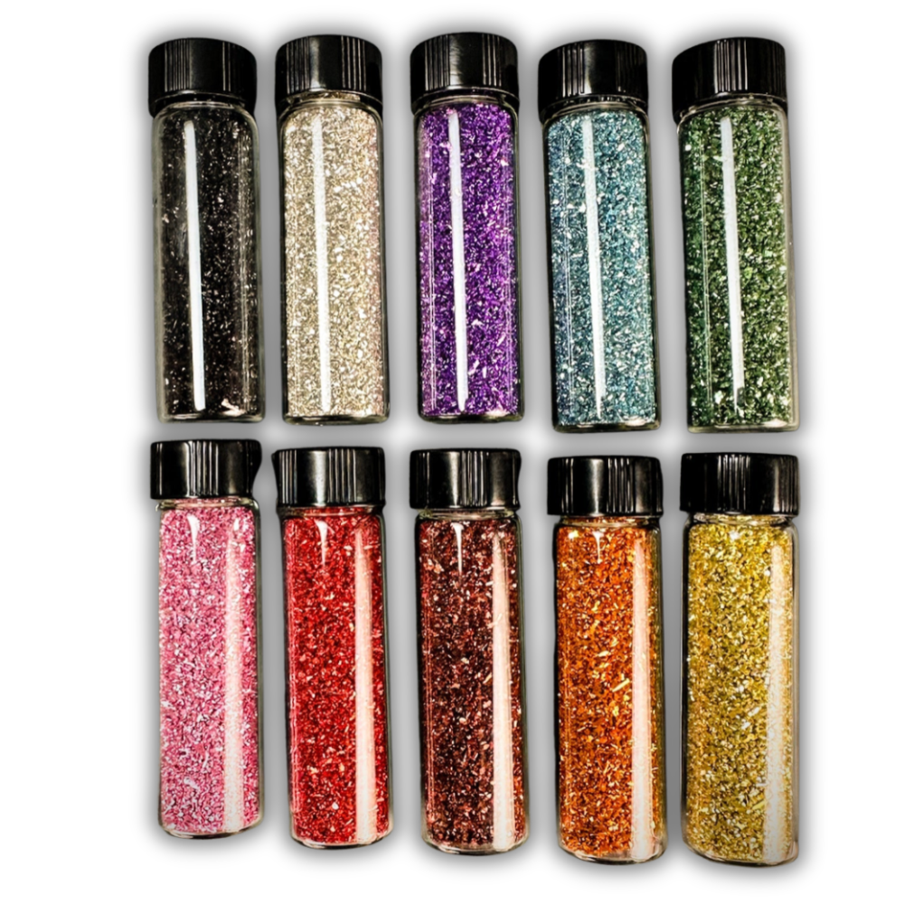 Full Collection of Old-Fashioned Real Glass Glitter