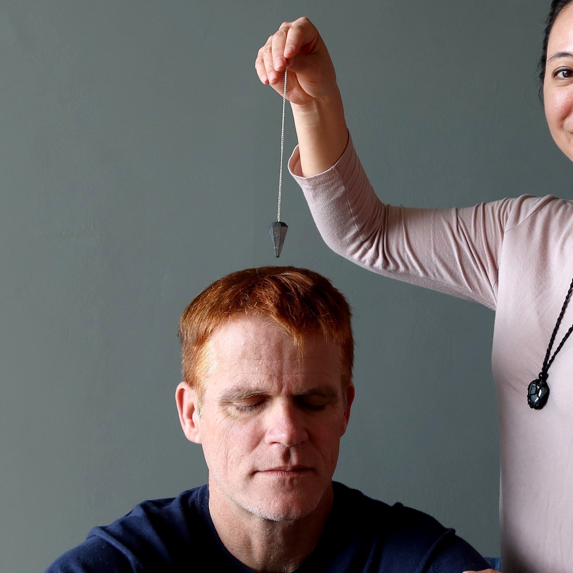 Hematite Pendulum Open Mind Dowsing Stone of Truth