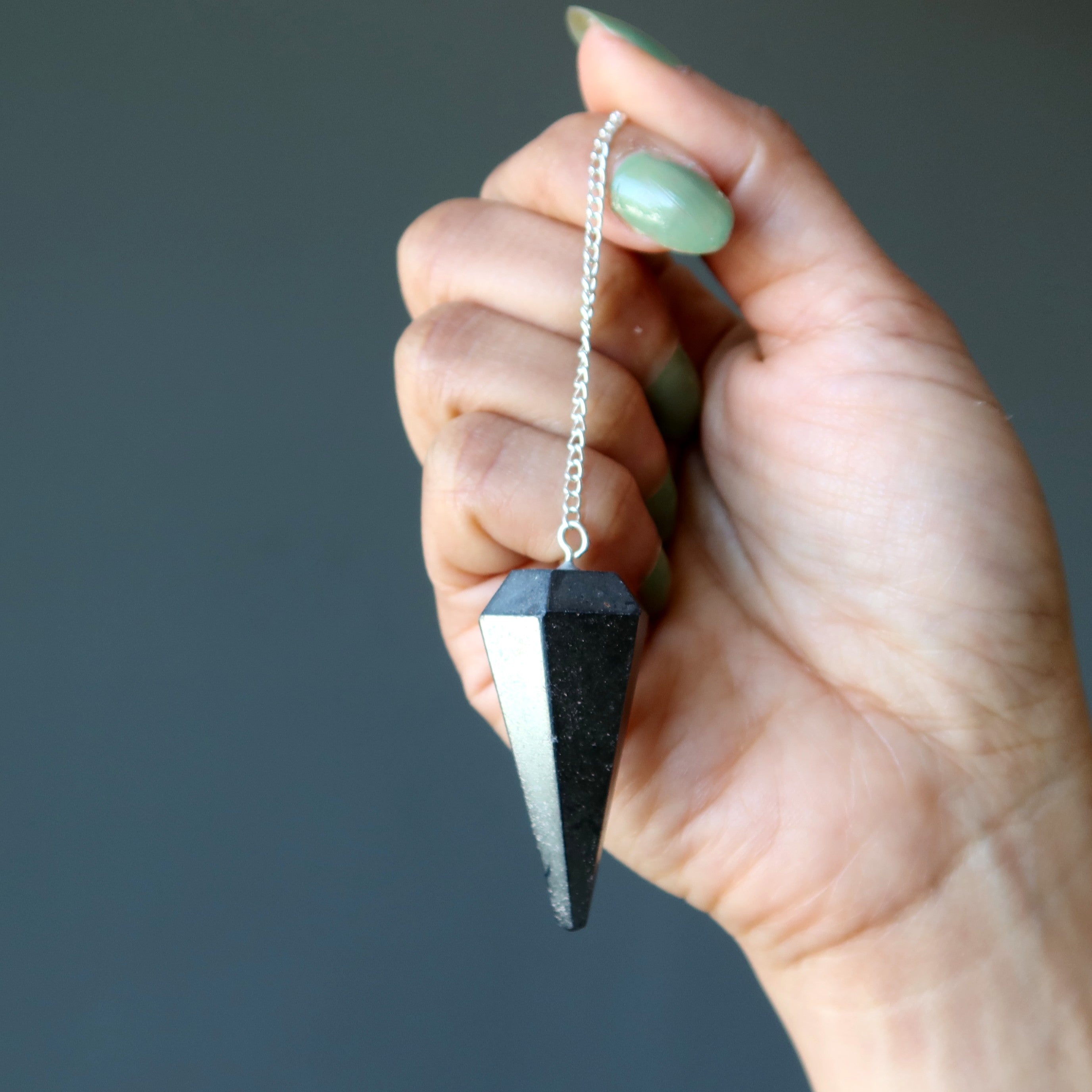 Hematite Pendulum Open Mind Dowsing Stone of Truth