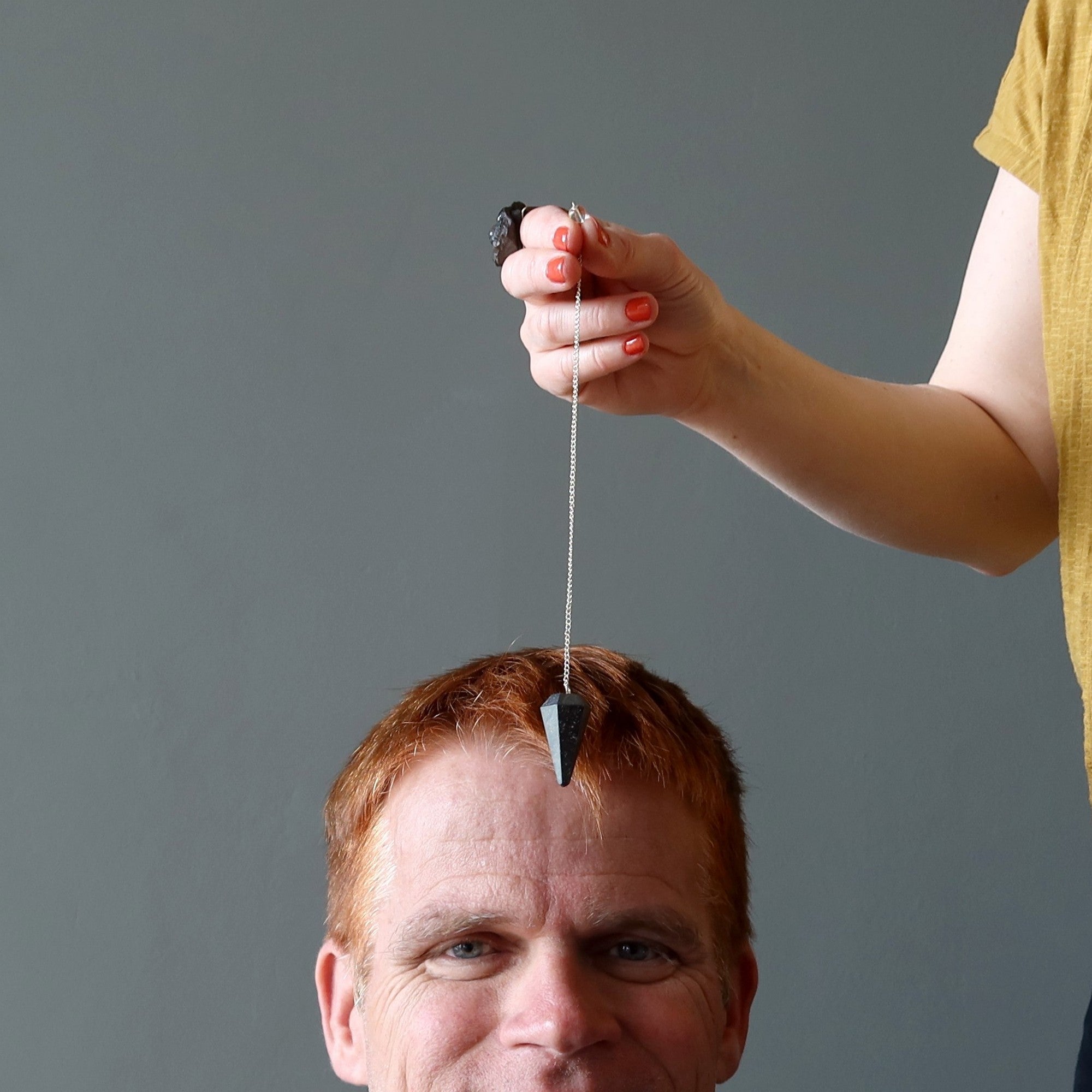 Hematite Pendulum Open Mind Dowsing Stone of Truth