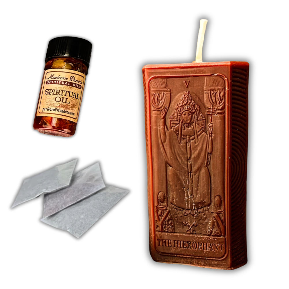 The Hierophant Tarot Card Candle Spell Kit