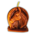 Beeswax Lucky Horseshoe Spell Candle - Easy Good Luck Spell