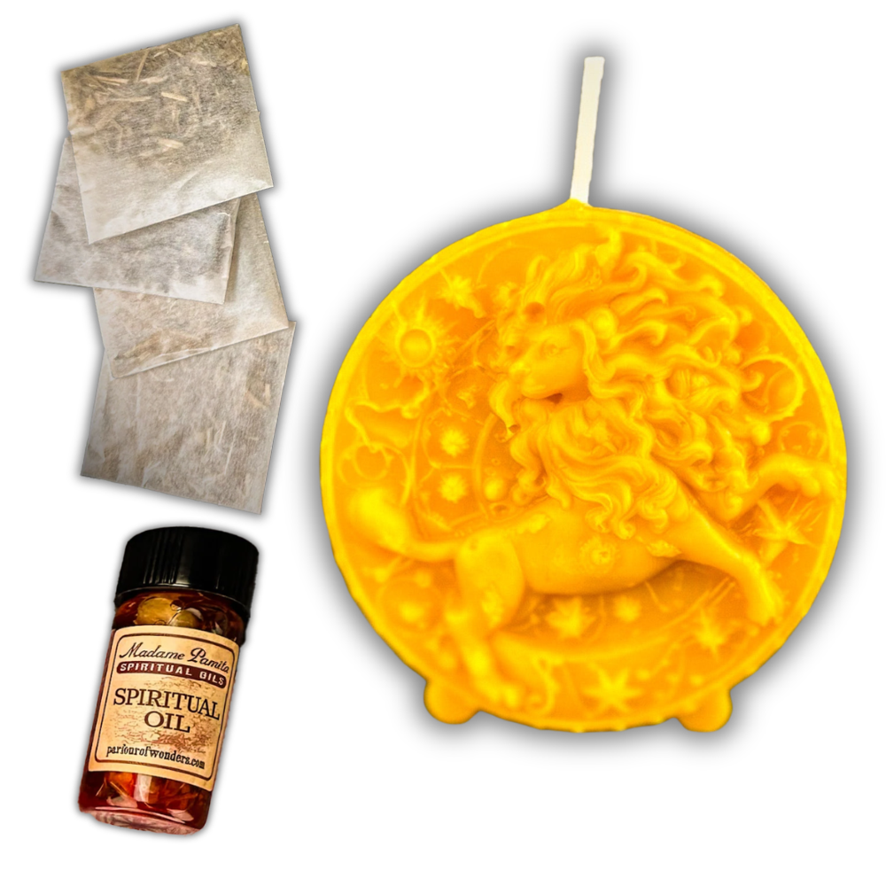 Leo Power Zodiac Candle Spell Kit