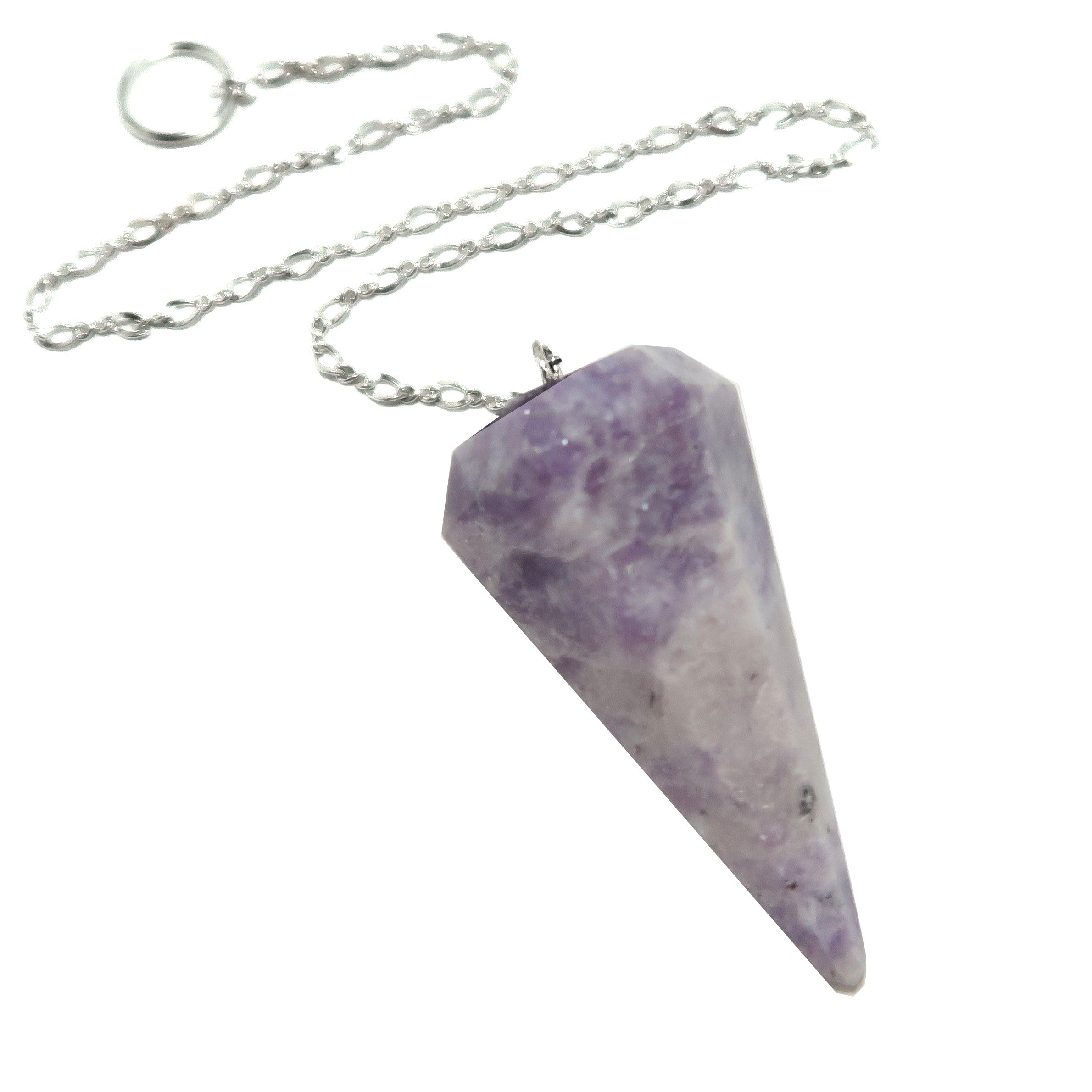 Lepidolite Pendulum Spiritual Spark Sterling Silver
