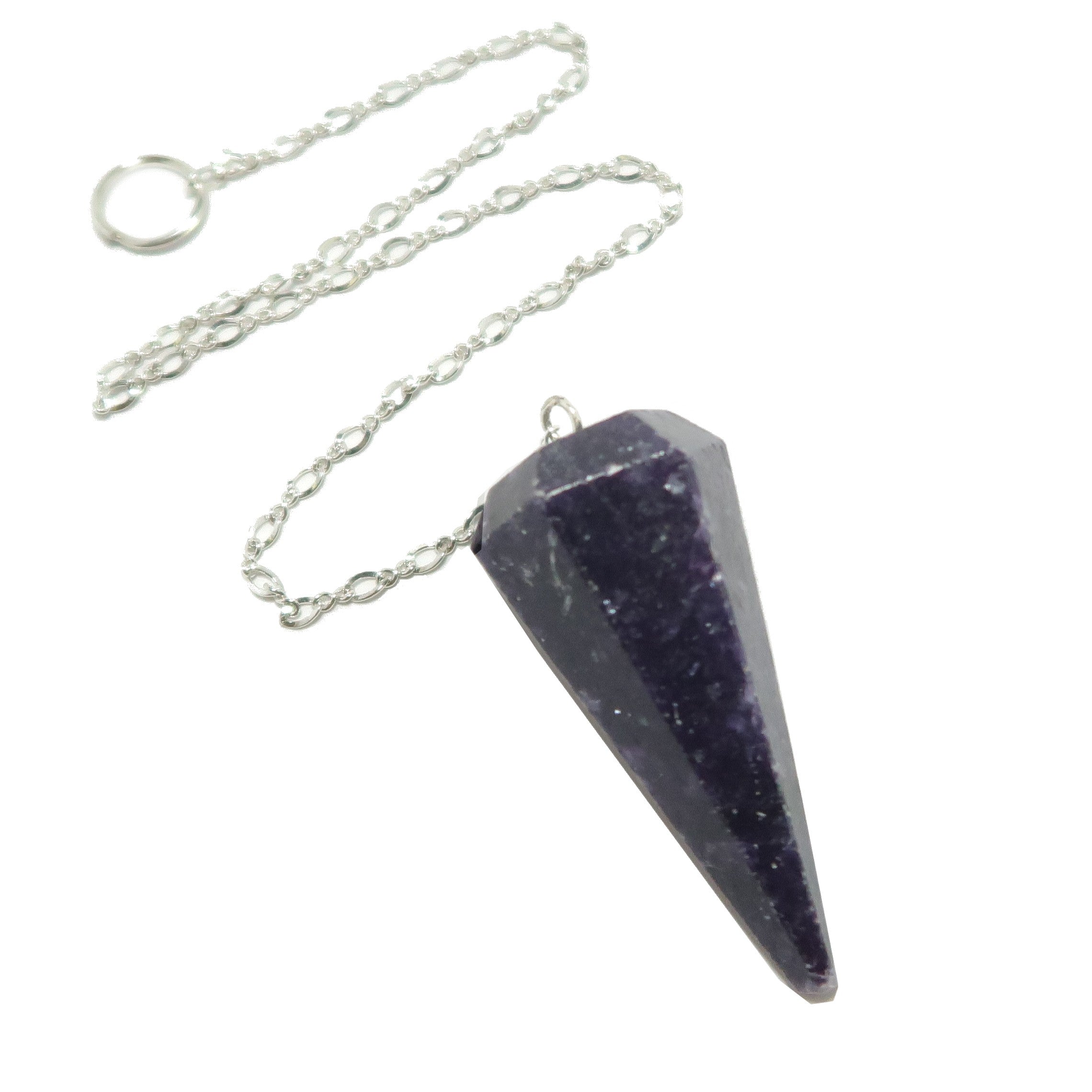 Lepidolite Pendulum Spiritual Spark Sterling Silver