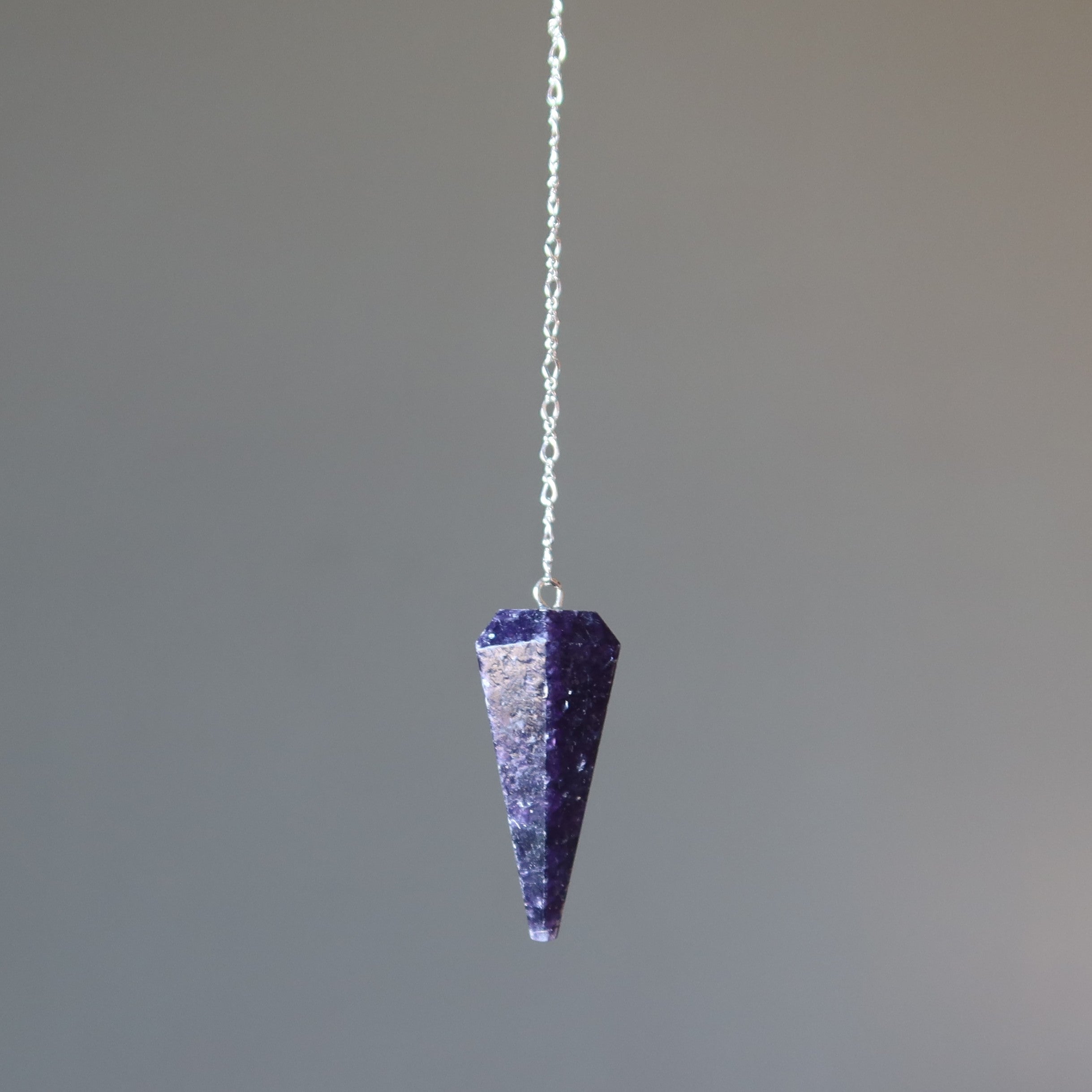 Lepidolite Pendulum Spiritual Spark Sterling Silver