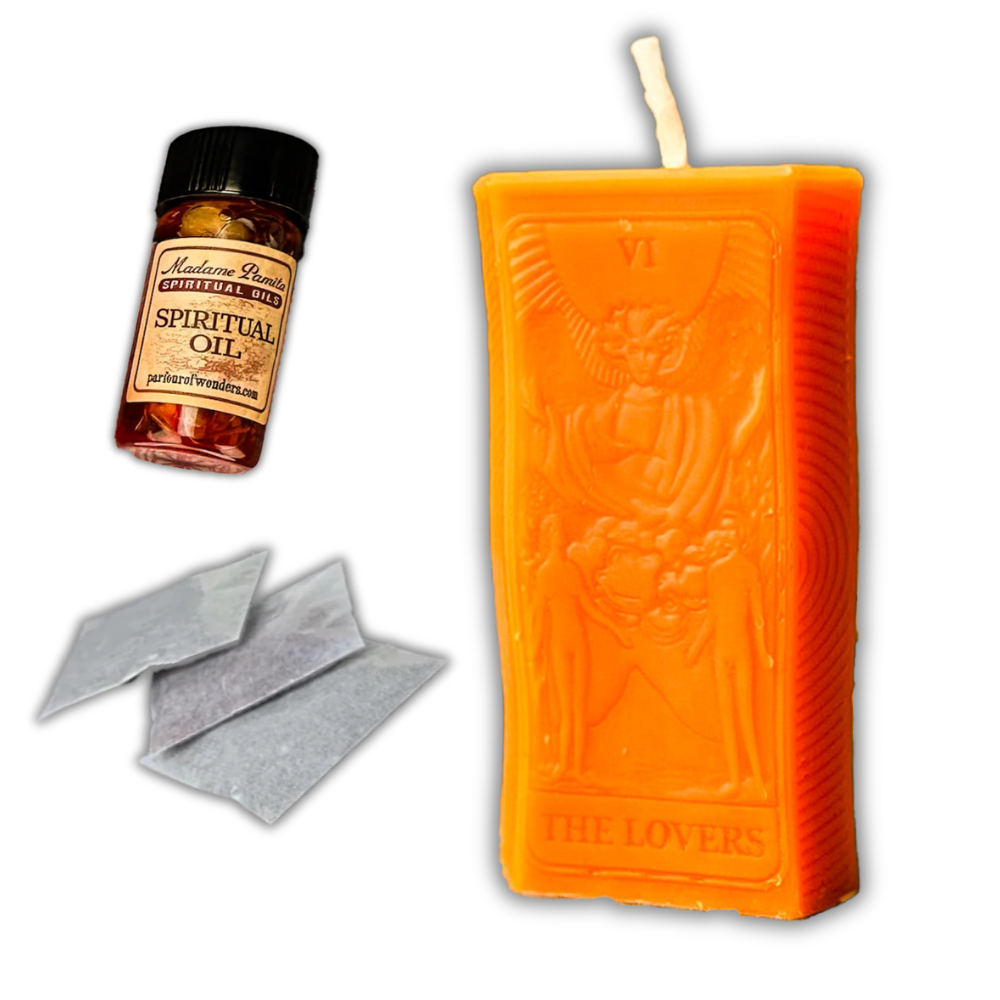 The Lovers Tarot Card Candle Spell Kit