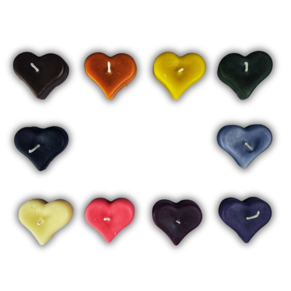 Beeswax Mini Heart Spell Candle