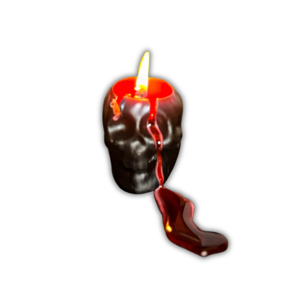 Beeswax Return to Sender Small Skull Spell Candle