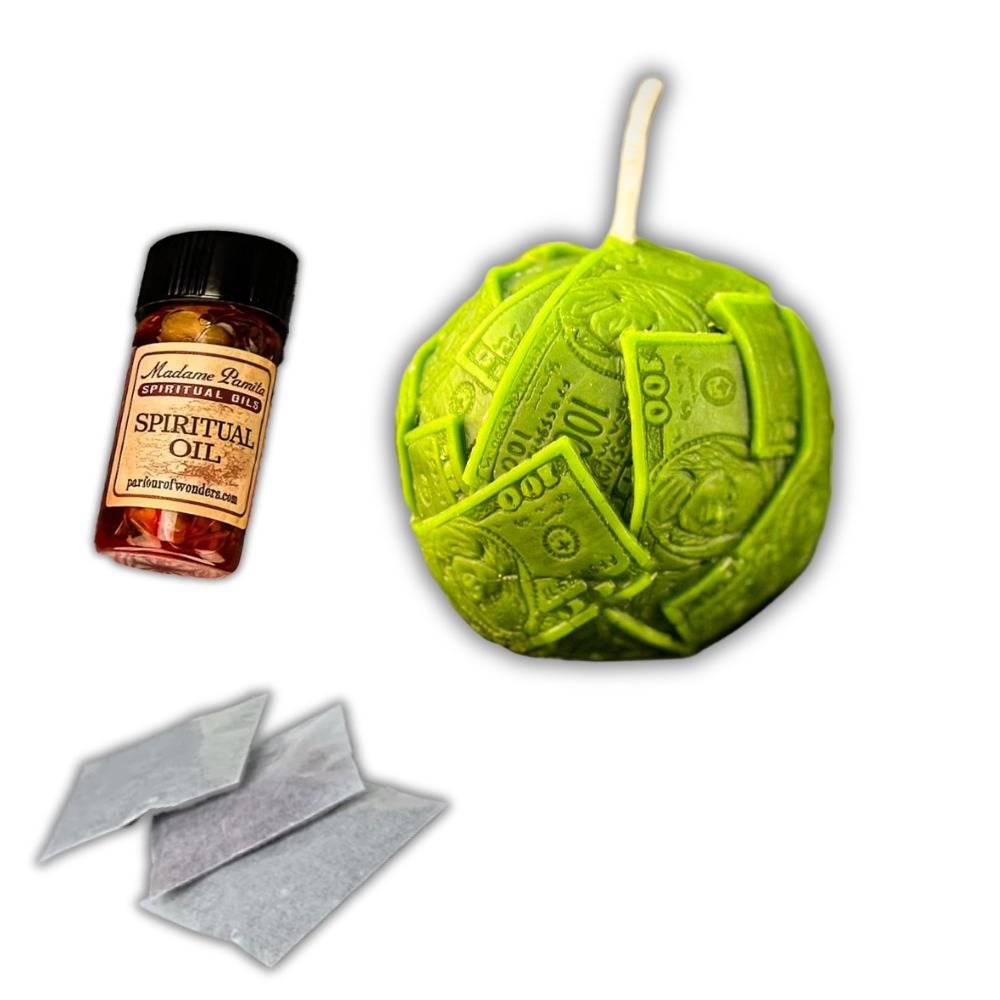 Rolling in Dough Money Candle Spell Kit - Wealth & Luxury Magic