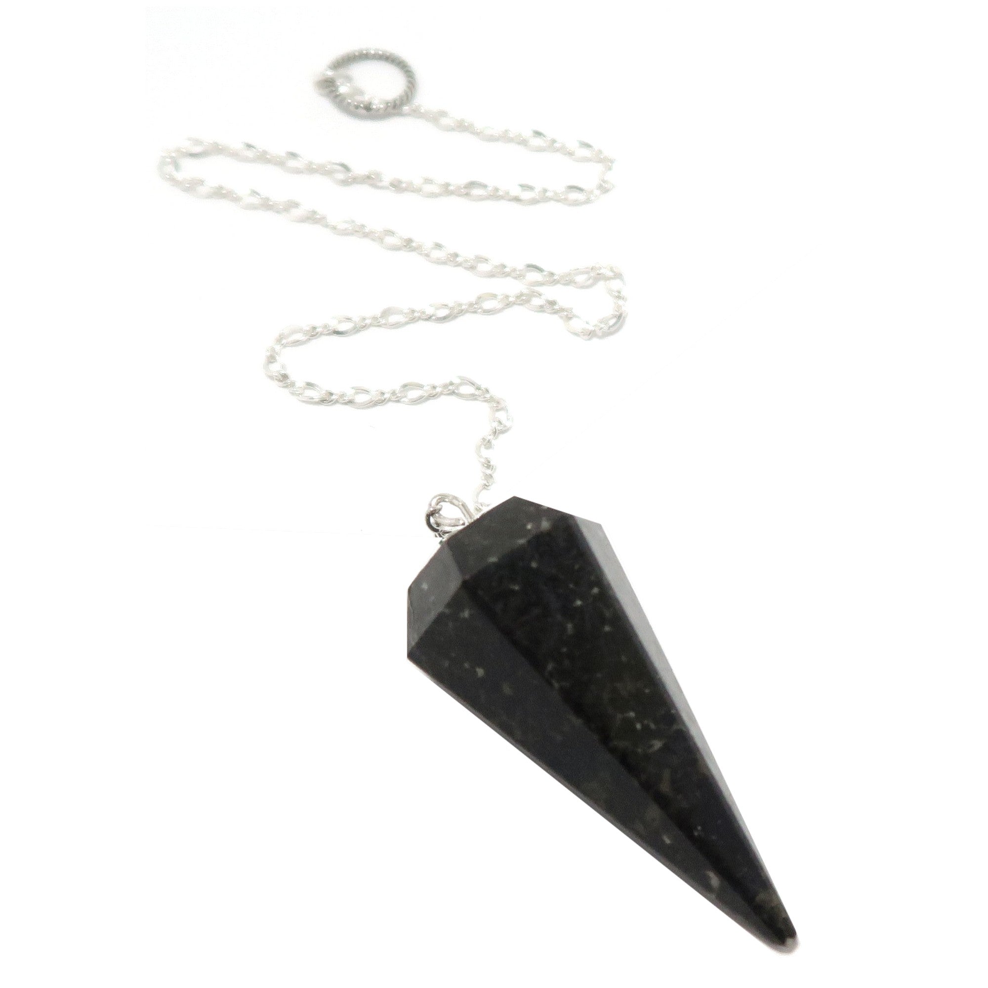 Nuummite Pendulum Mysteries Sterling Silver