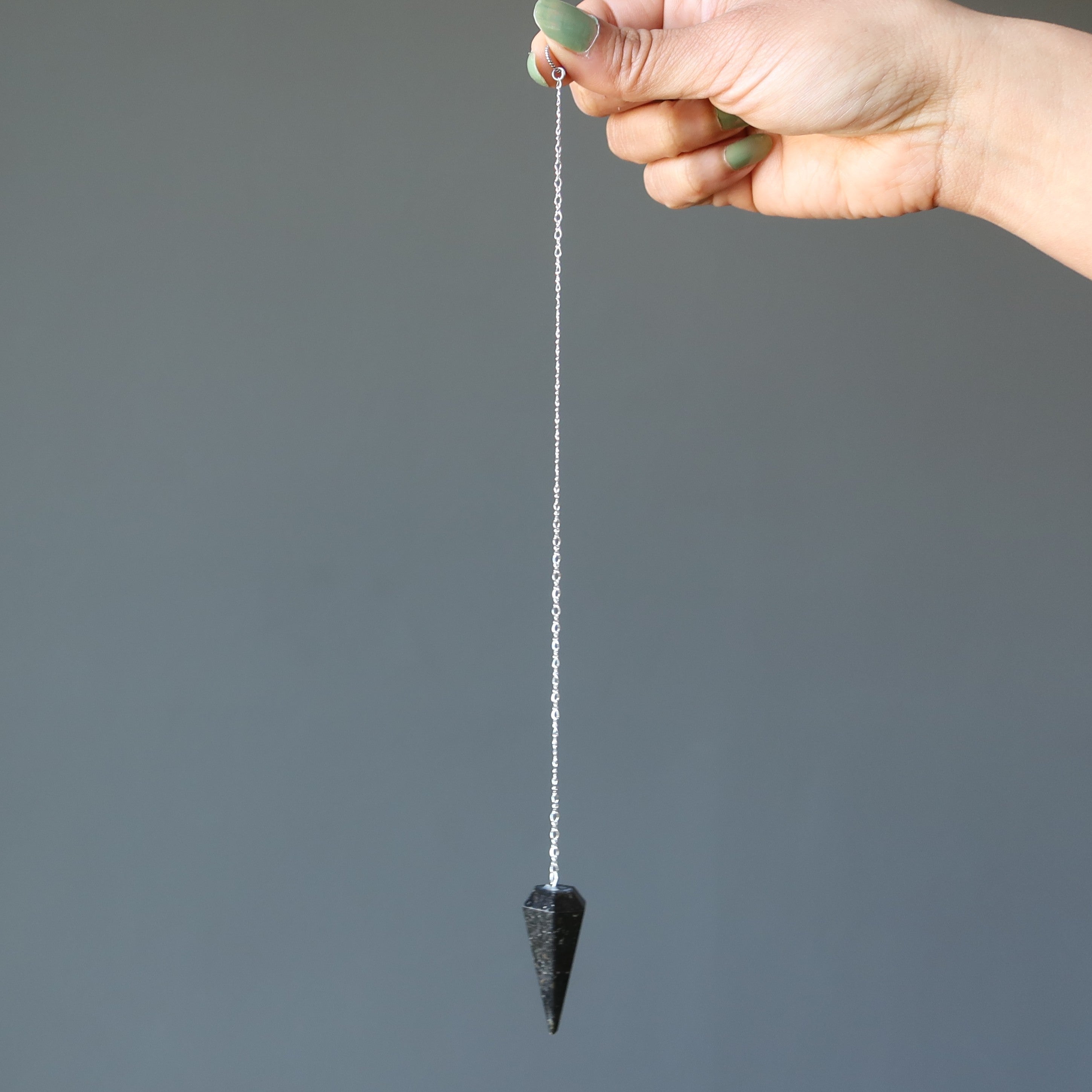 Nuummite Pendulum Mysteries Sterling Silver