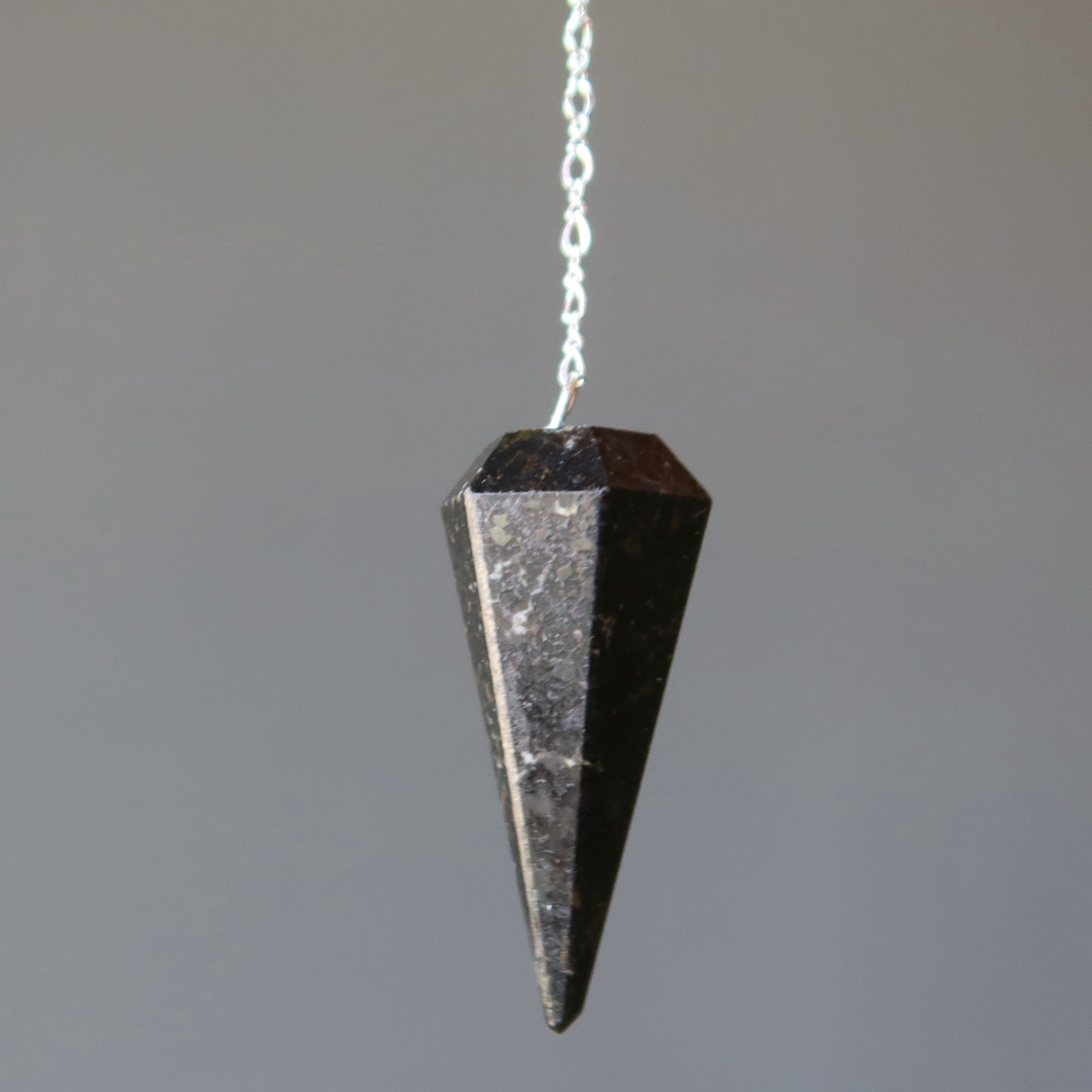 Nuummite Pendulum Mysteries Sterling Silver