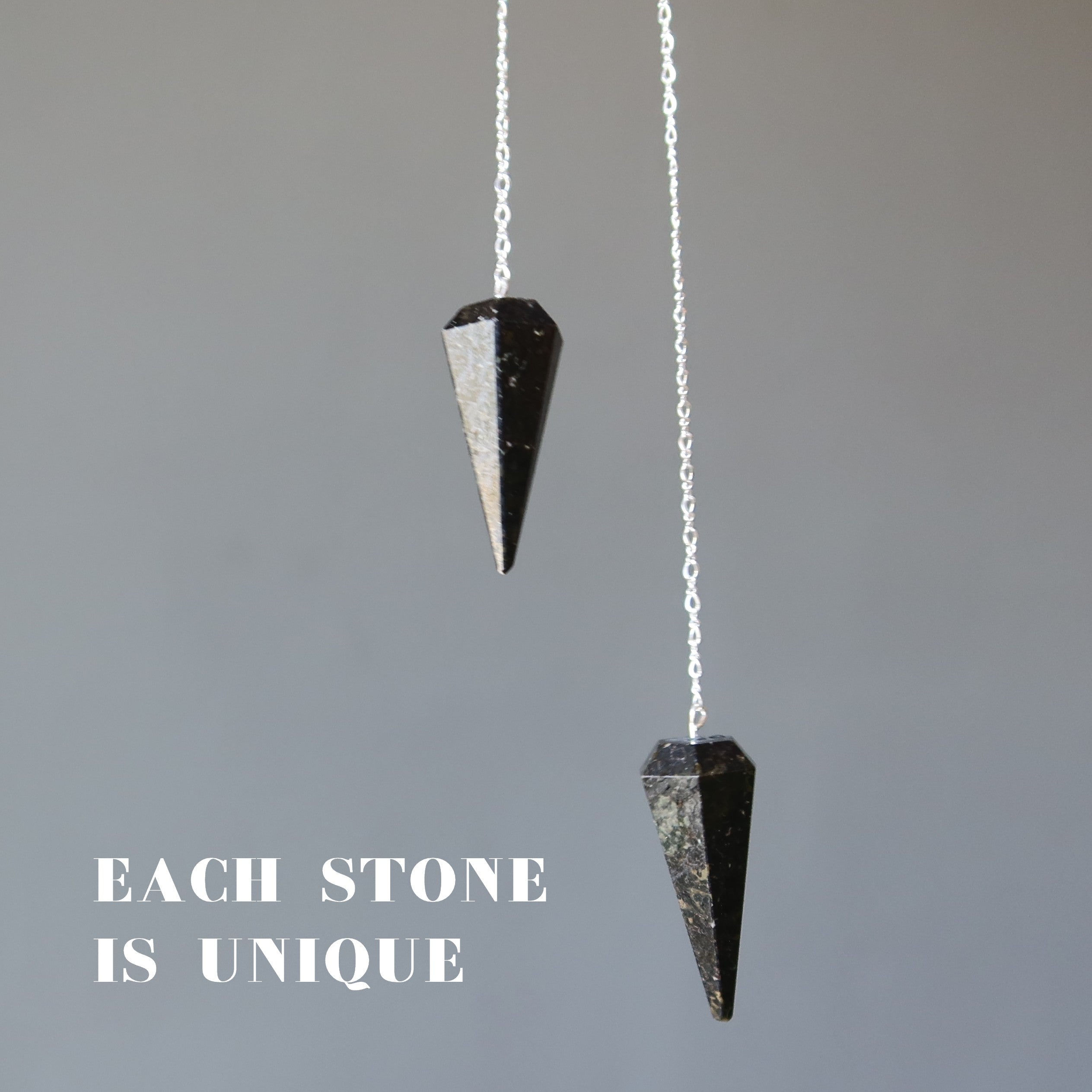 Nuummite Pendulum Mysteries Sterling Silver