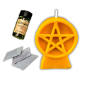 Pentacle of Protection Candle Spell Kit - Five Elements & Spiritual Safety Magic