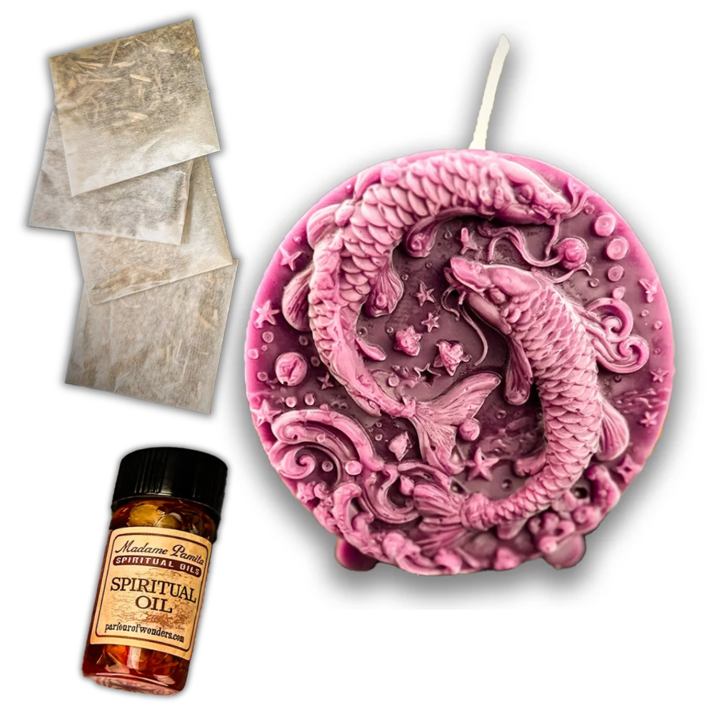 Pisces Power Zodiac Candle Spell Kit