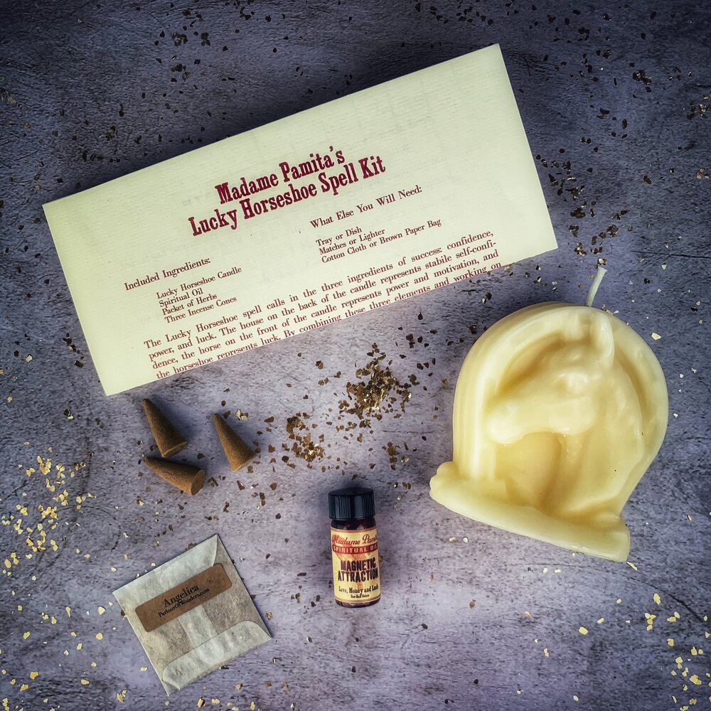 Lucky Horseshoe Candle Spell Kit