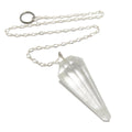Clear Quartz Pendulum Crystal Divination Dowsing Sterling Silver