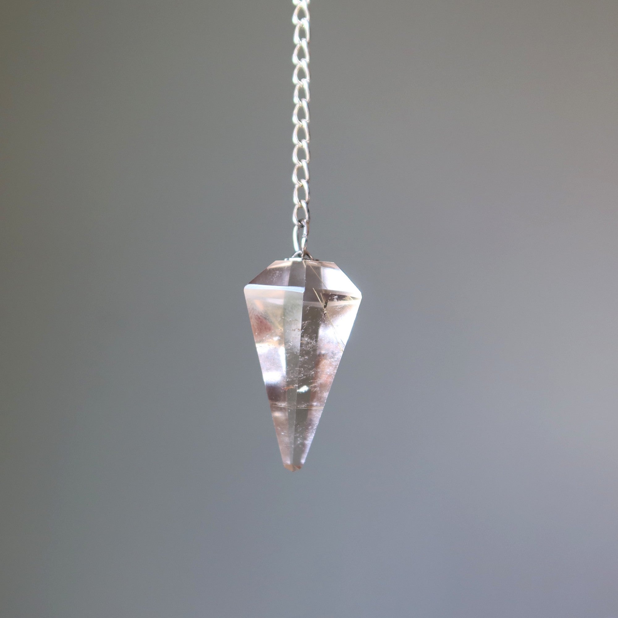 Rutilated Quartz Pendulum Stone of Subconsciousness
