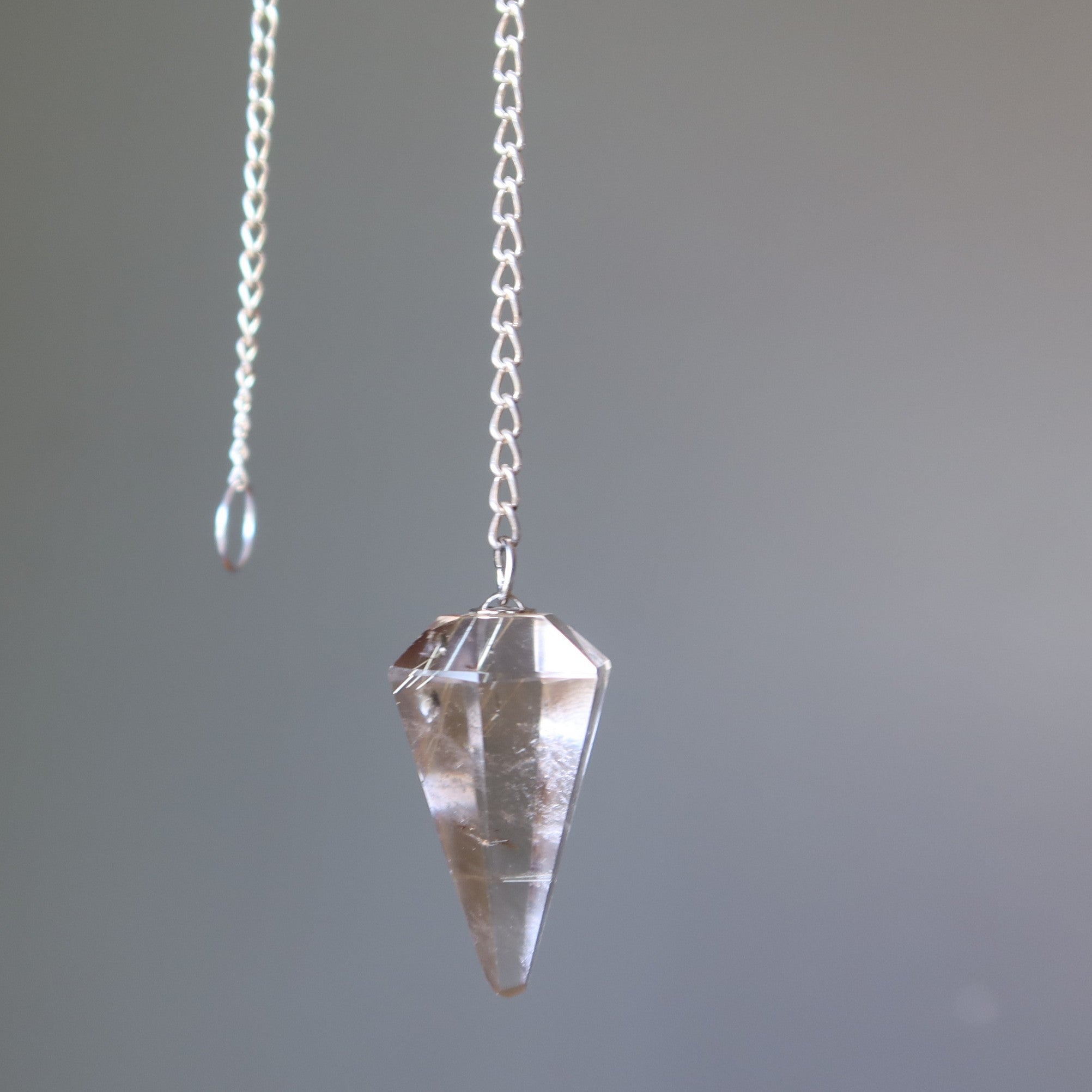 Rutilated Quartz Pendulum Stone of Subconsciousness