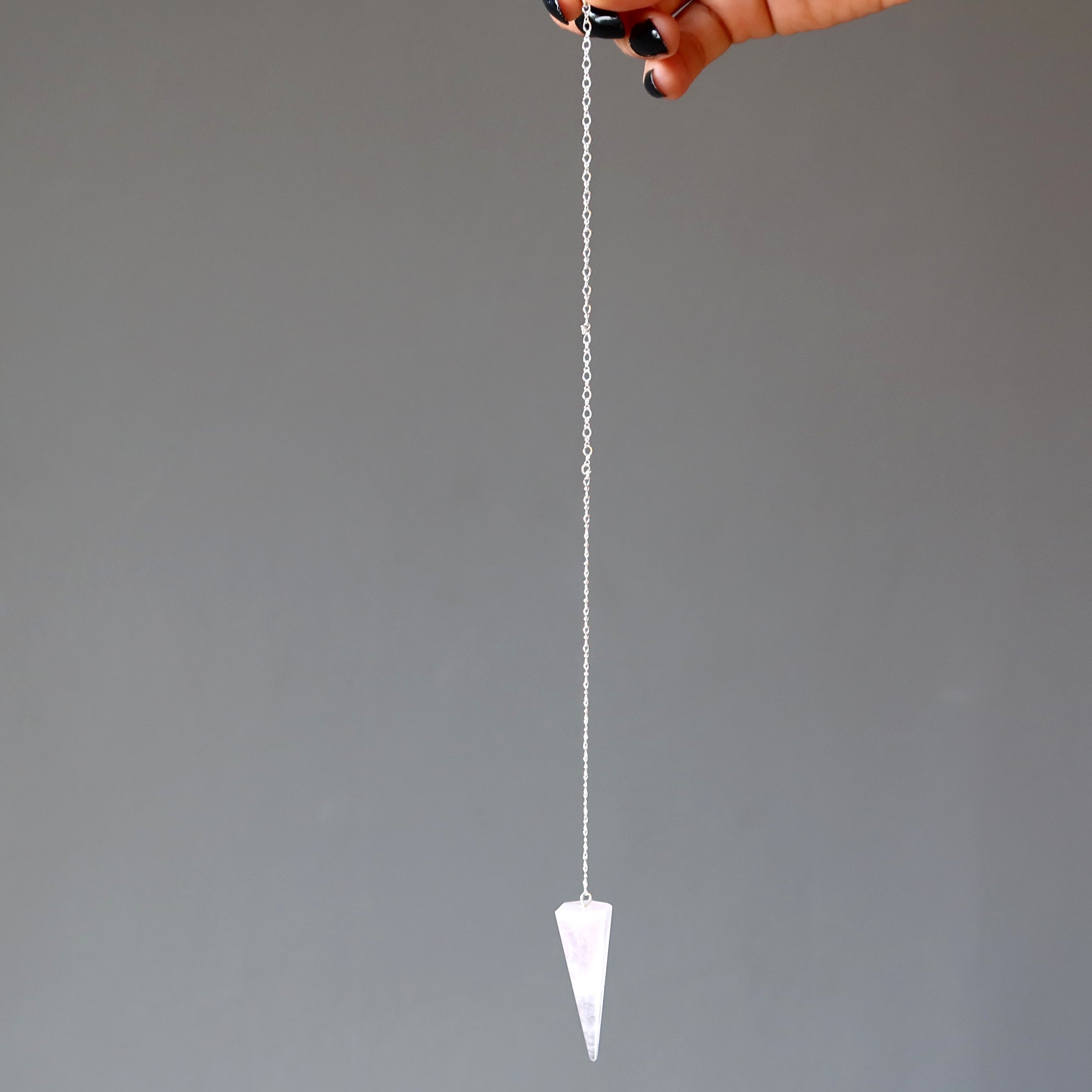 Rose Quartz Pendulum Love of Truth Sterling Silver