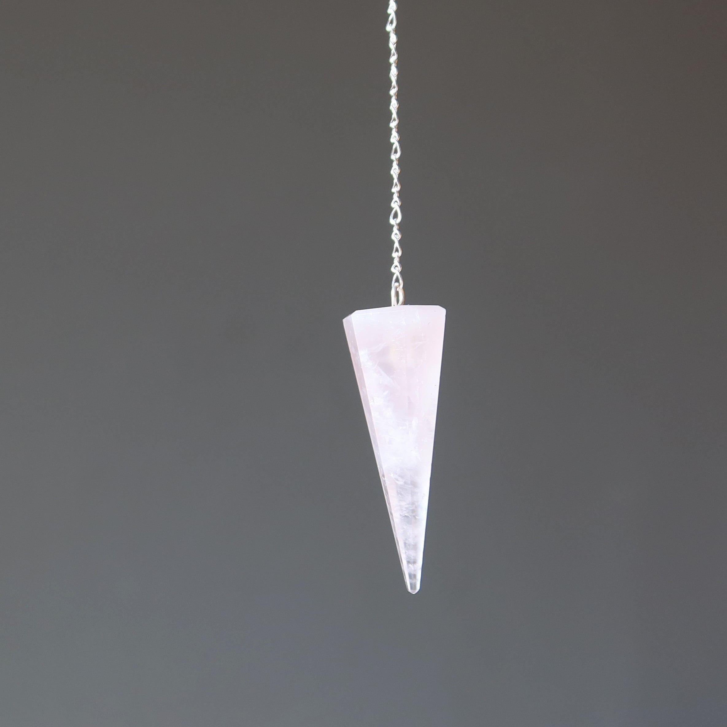 Rose Quartz Pendulum Love of Truth Sterling Silver