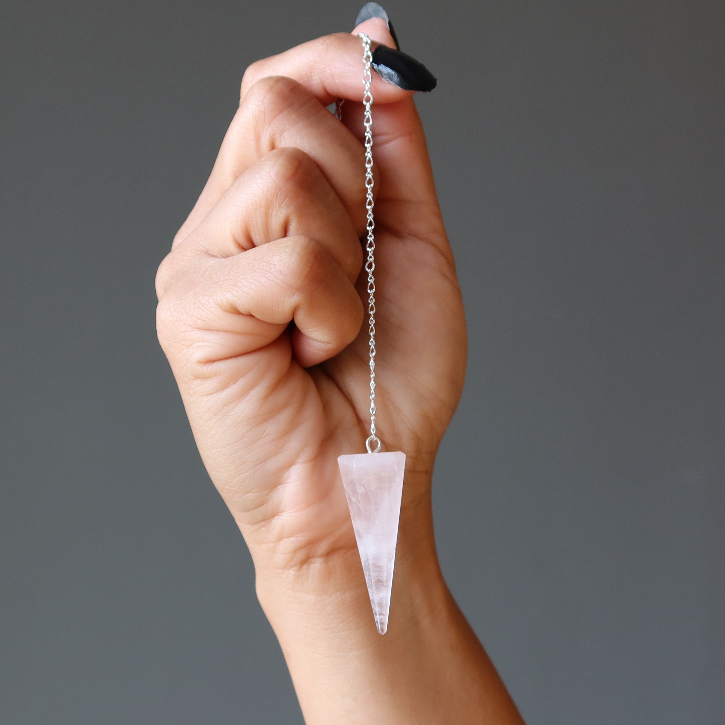 Rose Quartz Pendulum Love of Truth Sterling Silver