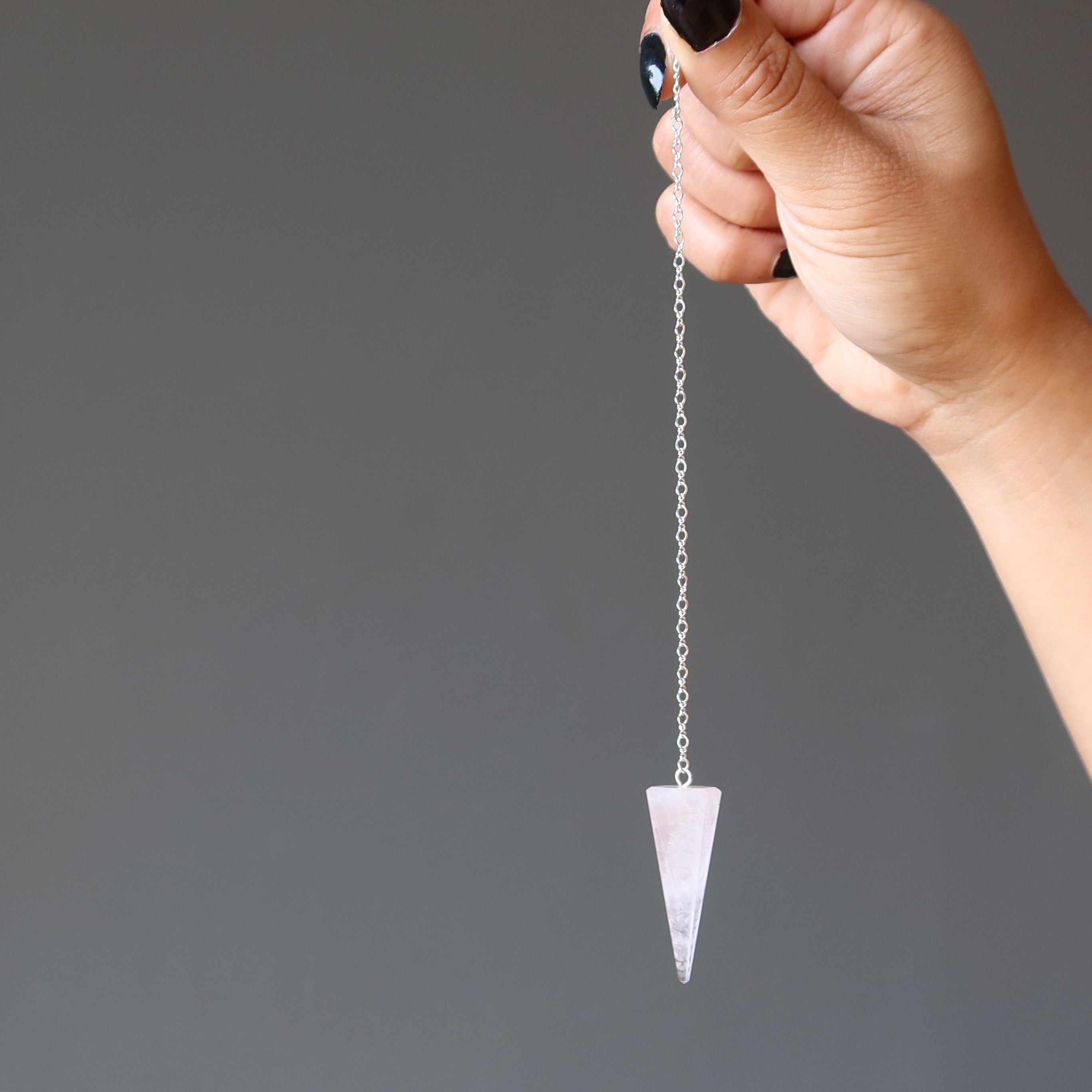 Rose Quartz Pendulum Love of Truth Sterling Silver