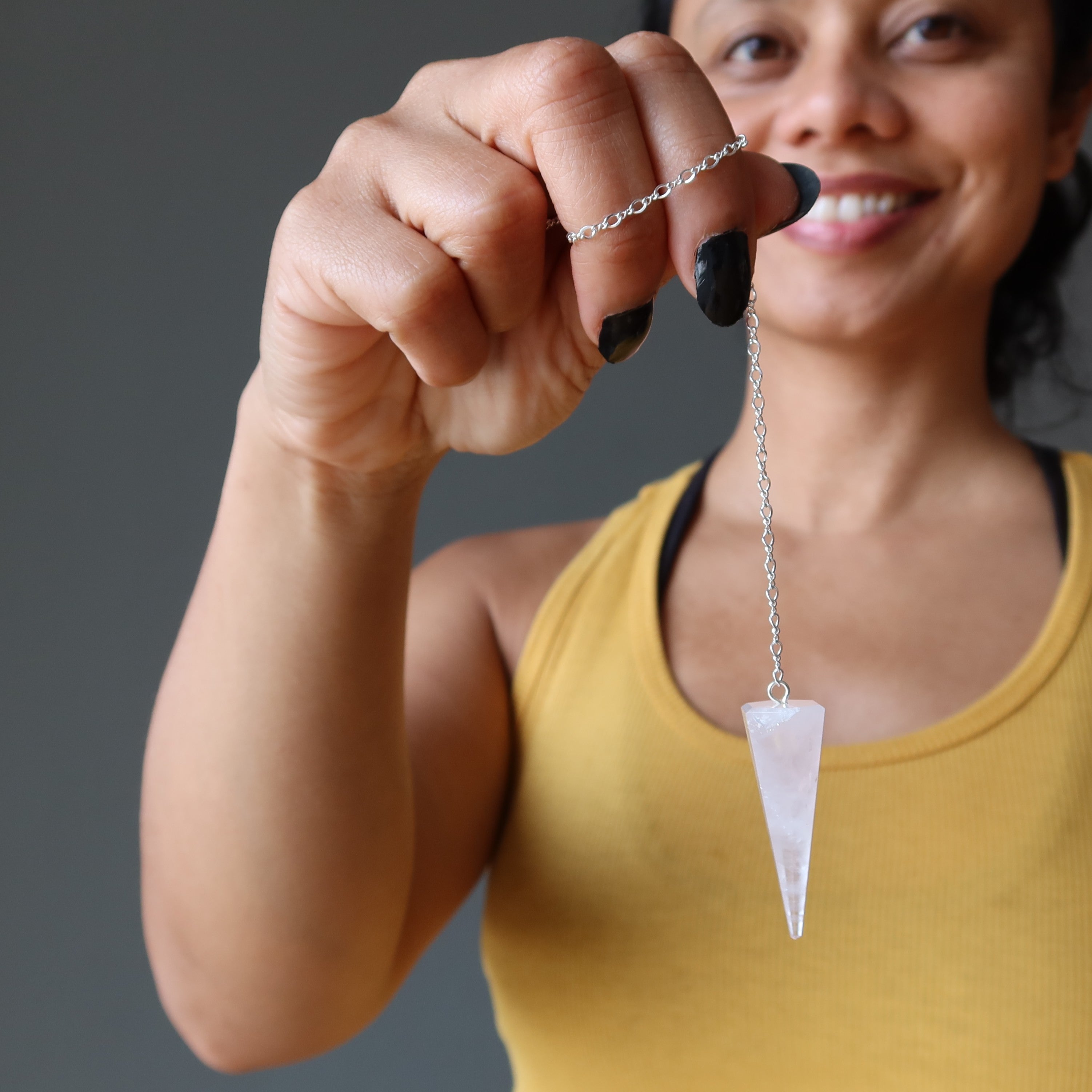 Rose Quartz Pendulum Love of Truth Sterling Silver