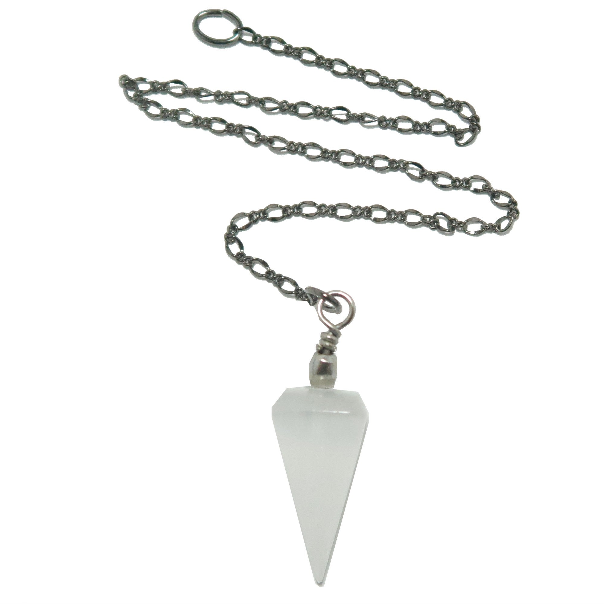 Selenite Pendulum Celestial White Destiny Stone
