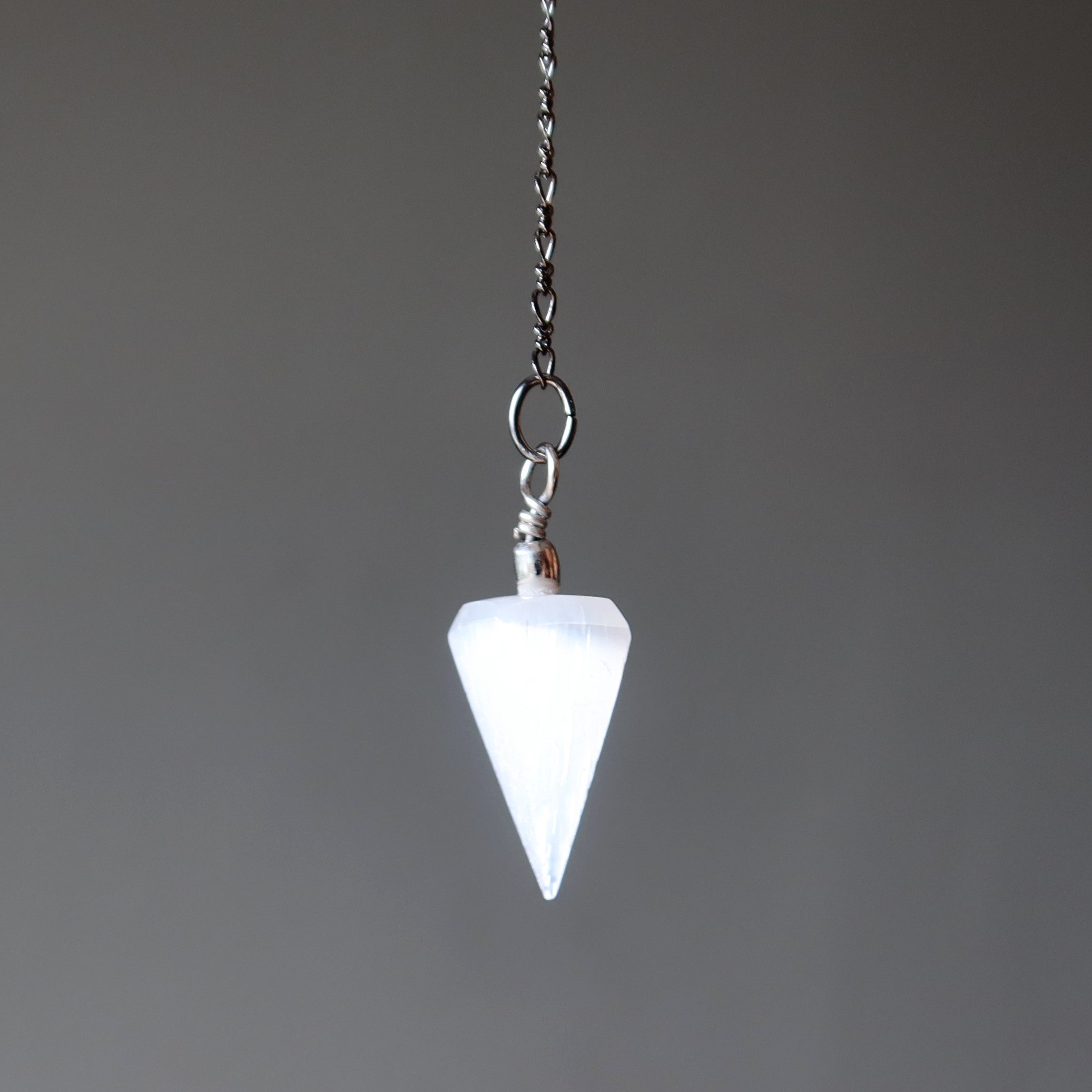 Selenite Pendulum Celestial White Destiny Stone